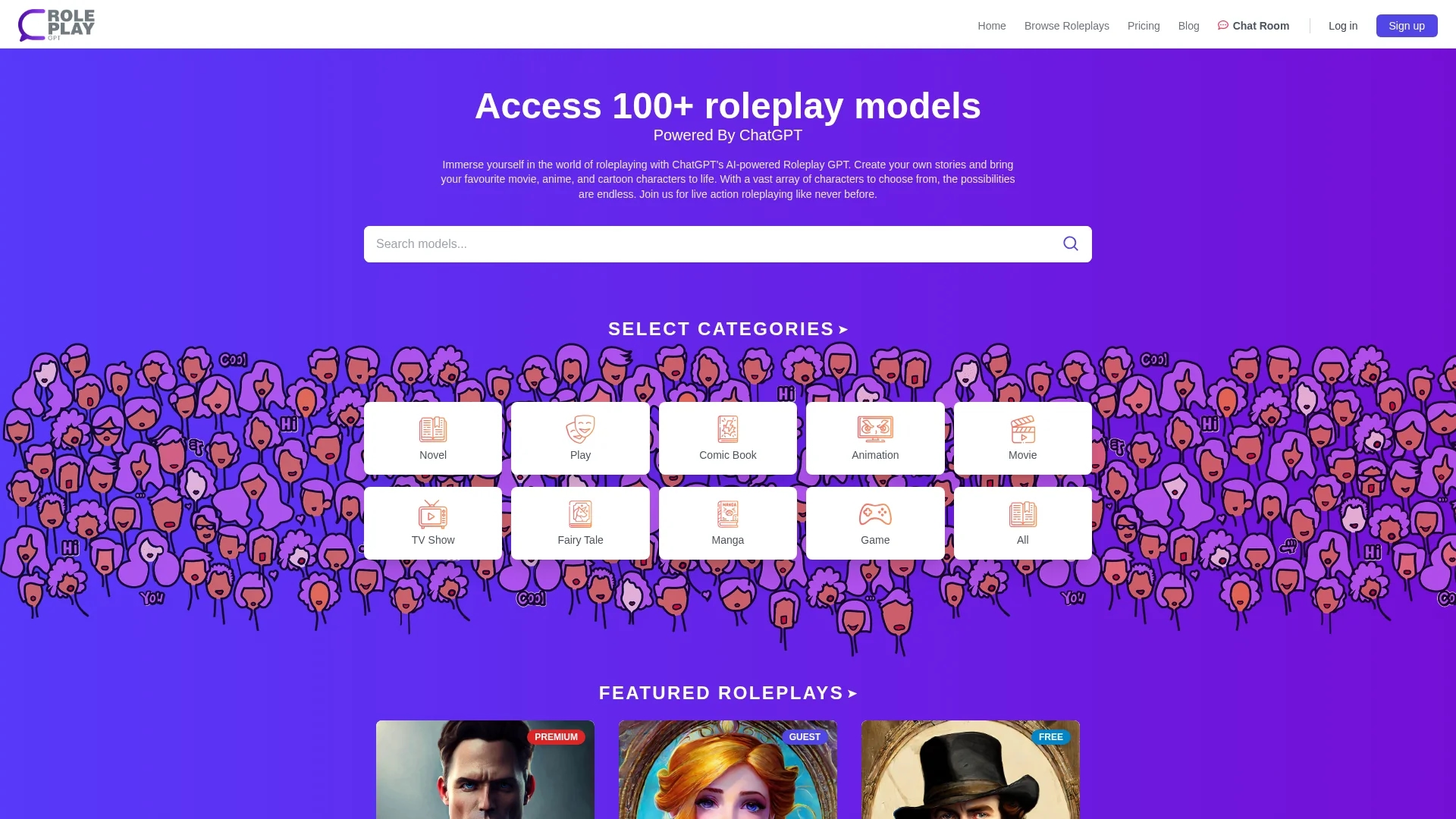 roleplay-gpt homepage