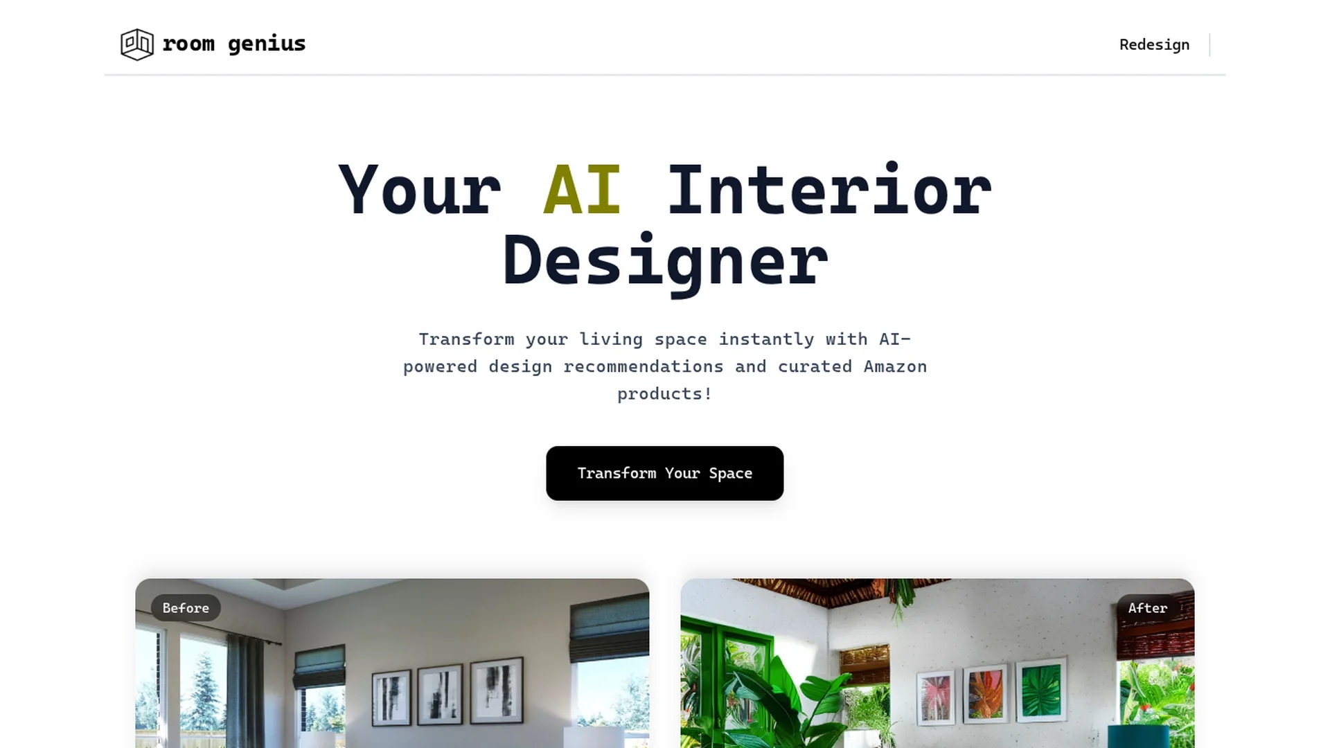 room-genius homepage
