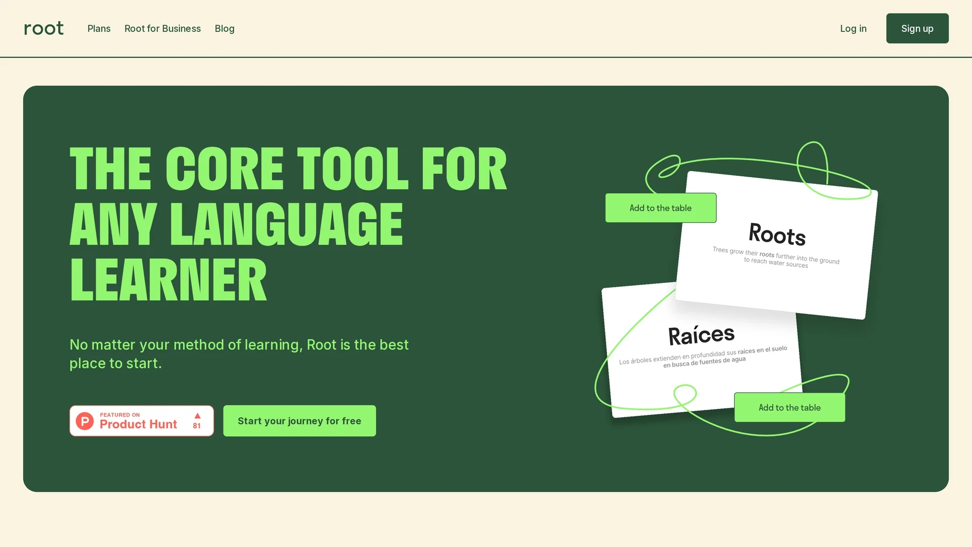 root homepage