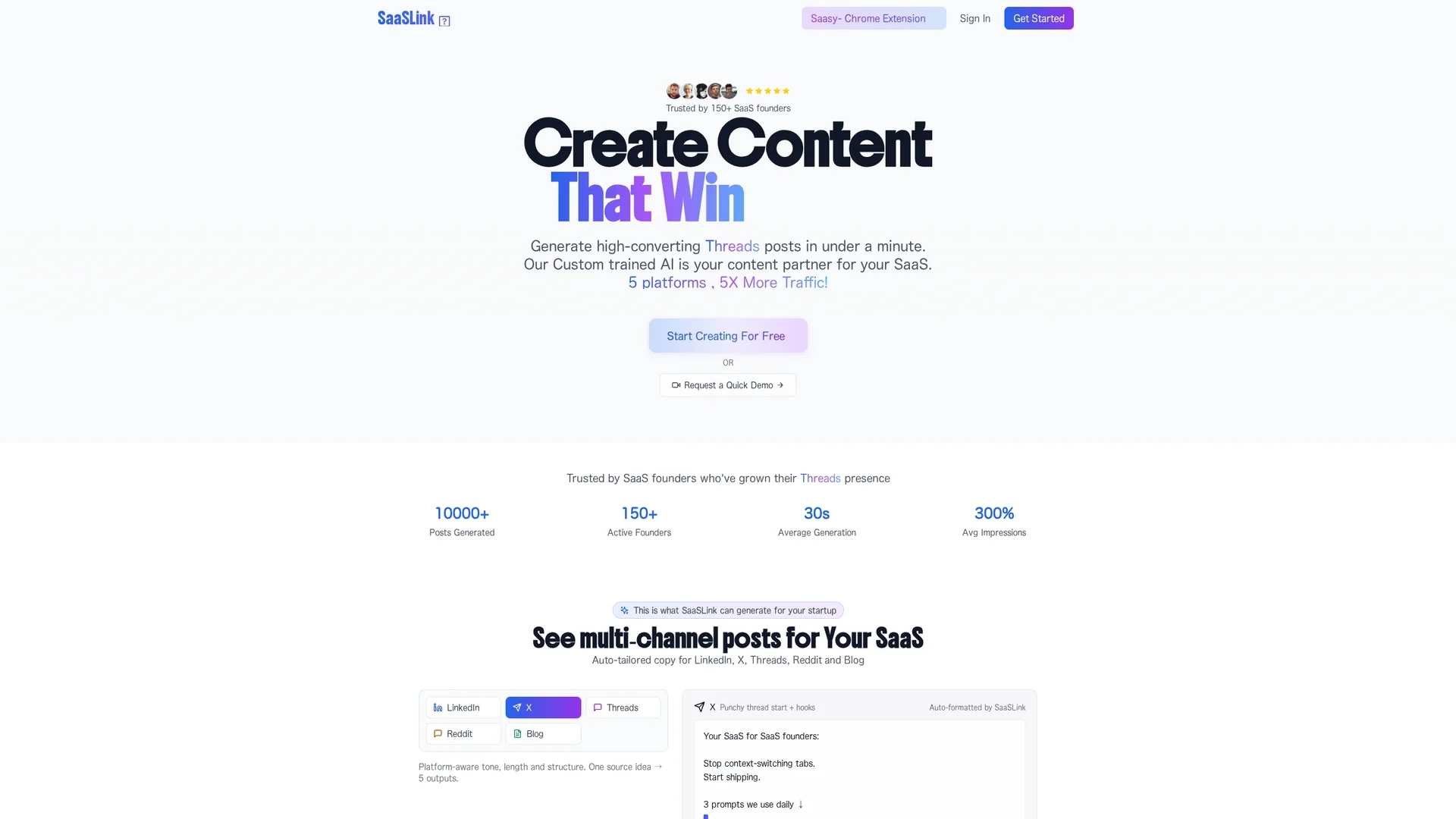 saaslink homepage