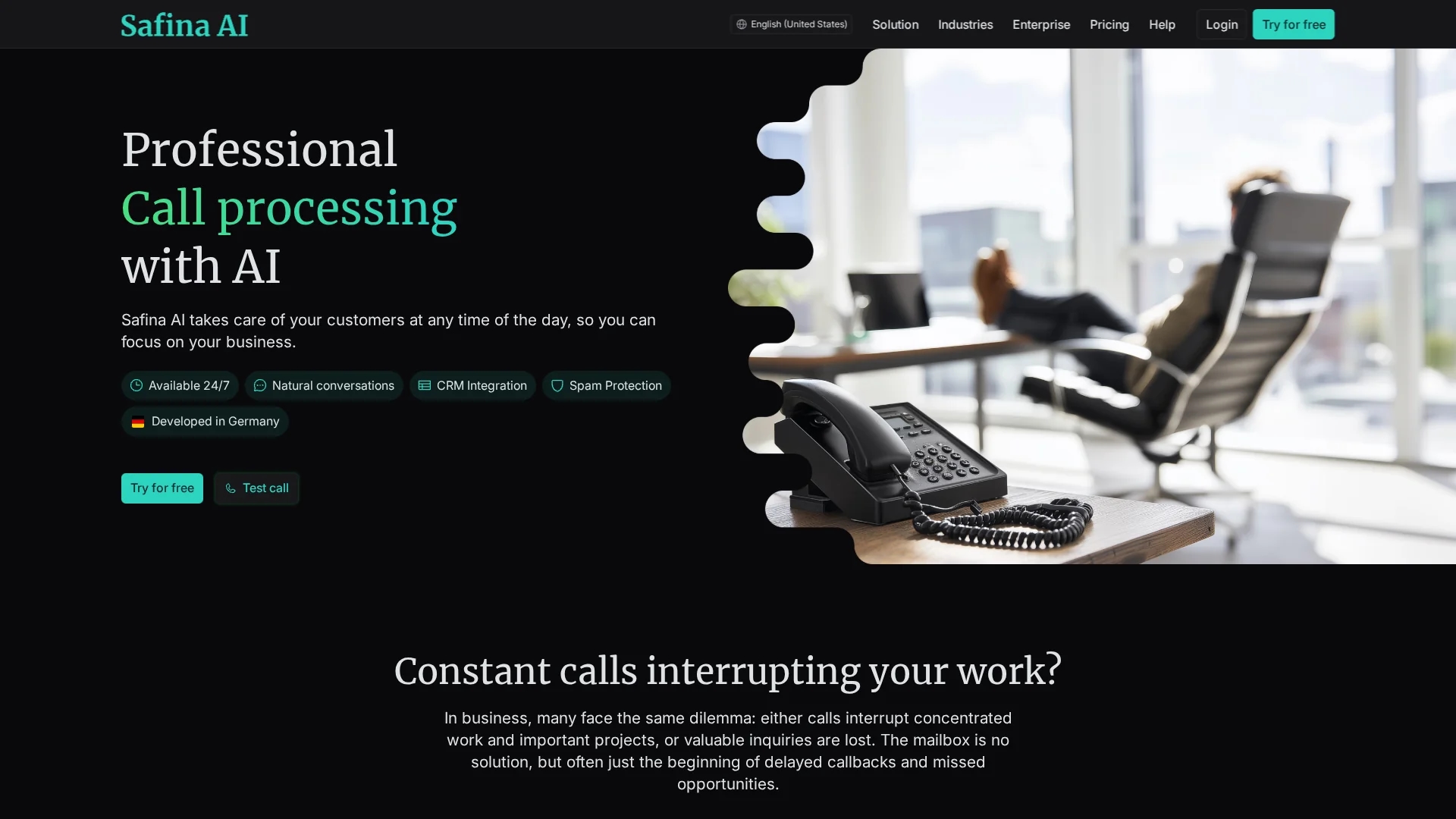 safina-ai homepage