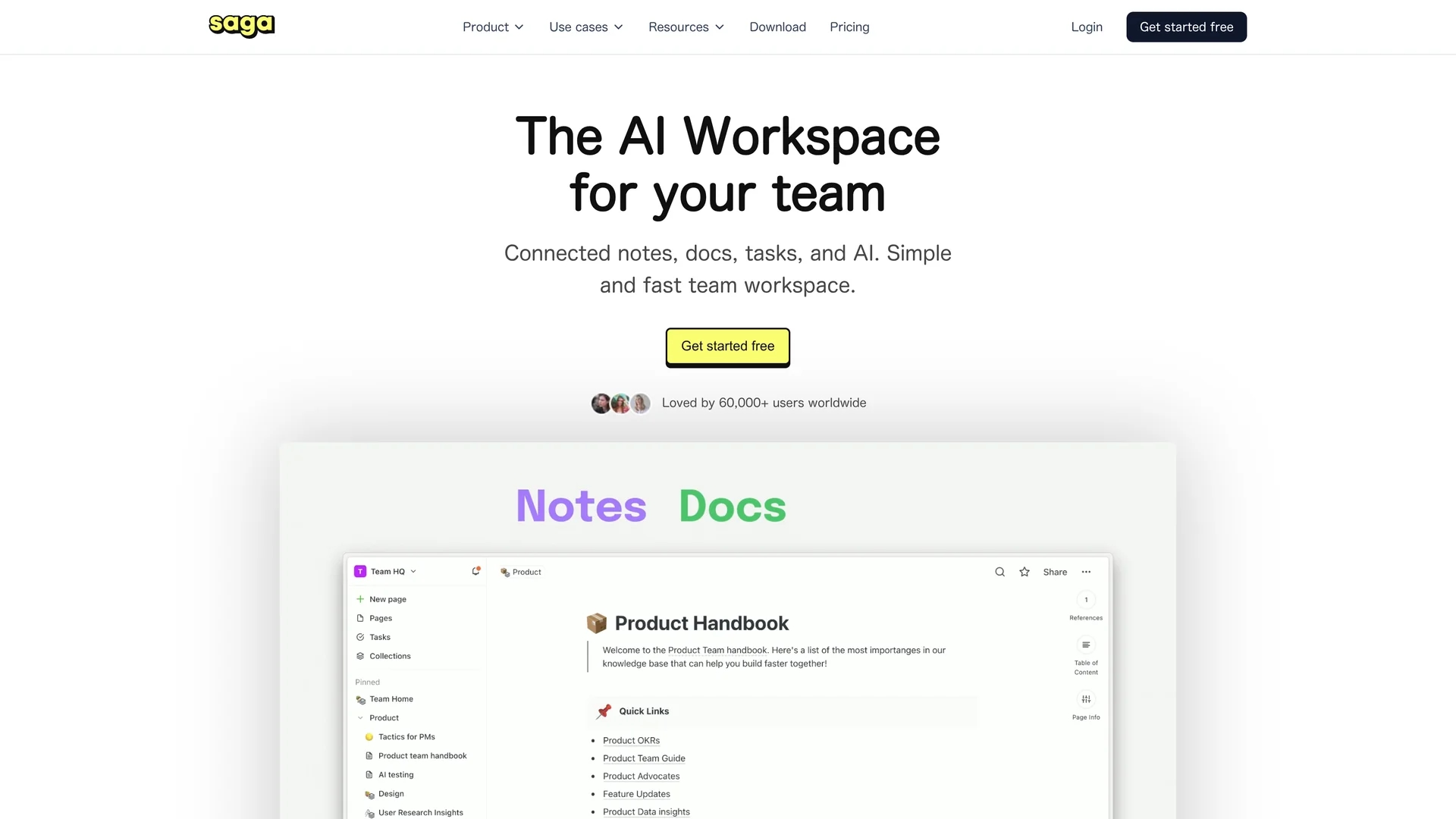 saga-ai homepage