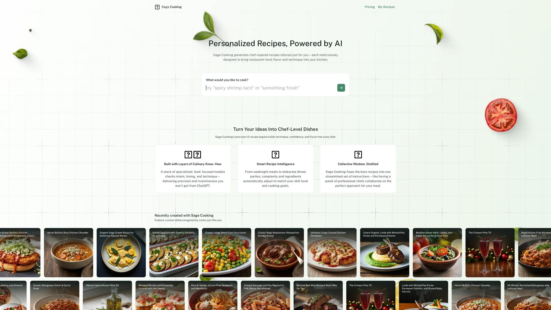 sage-cooking homepage