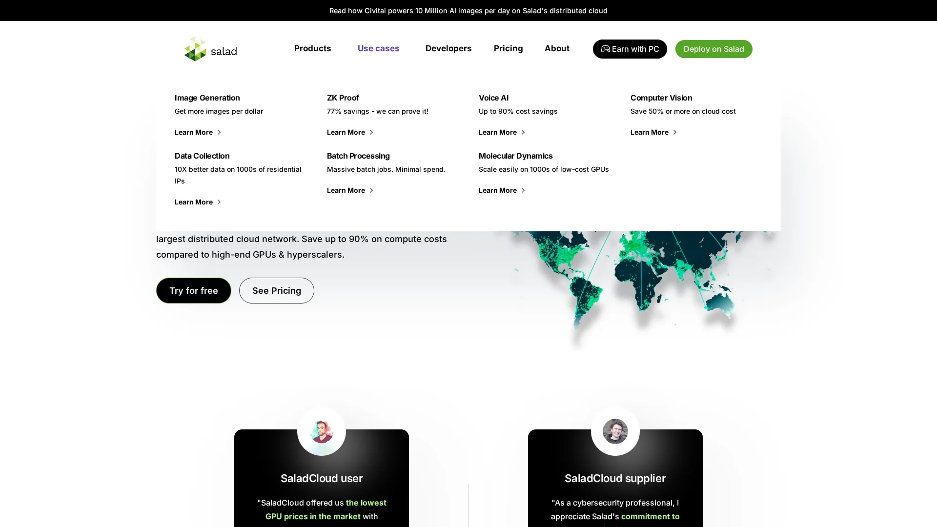 salad homepage