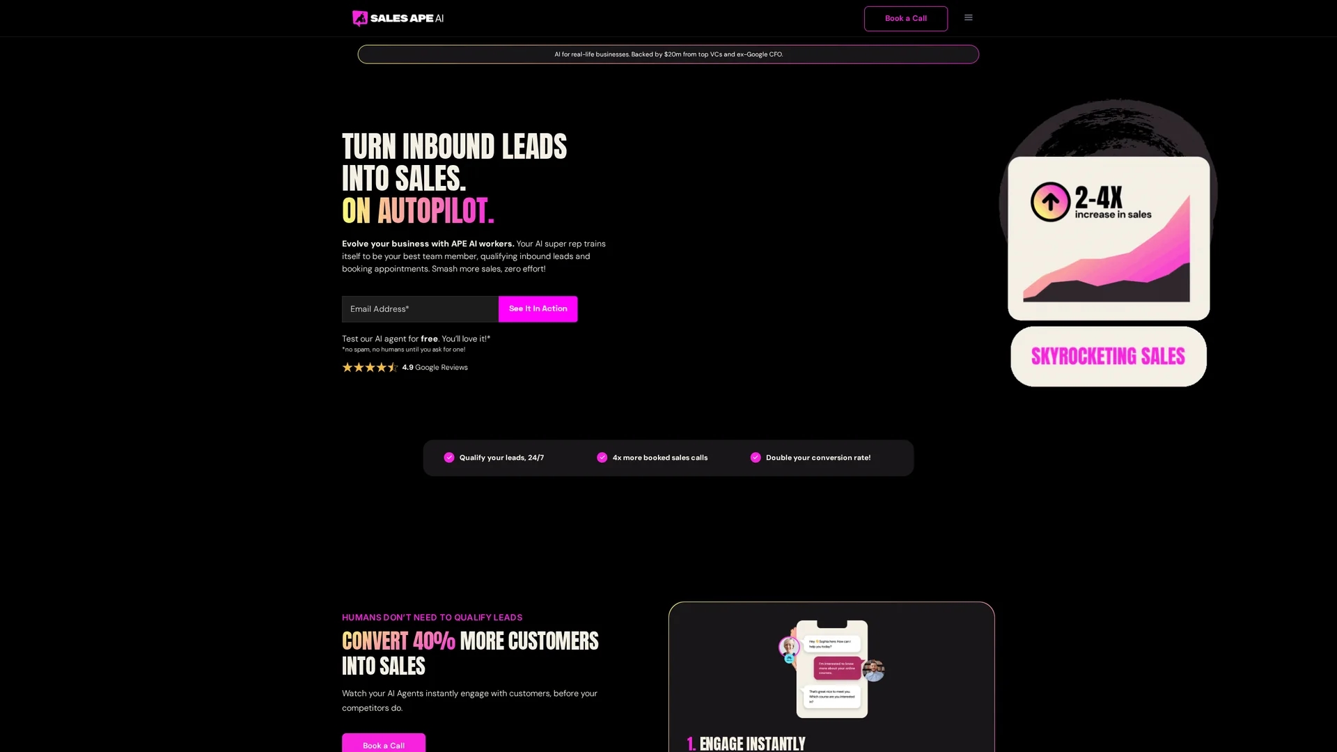 salesape-ai homepage
