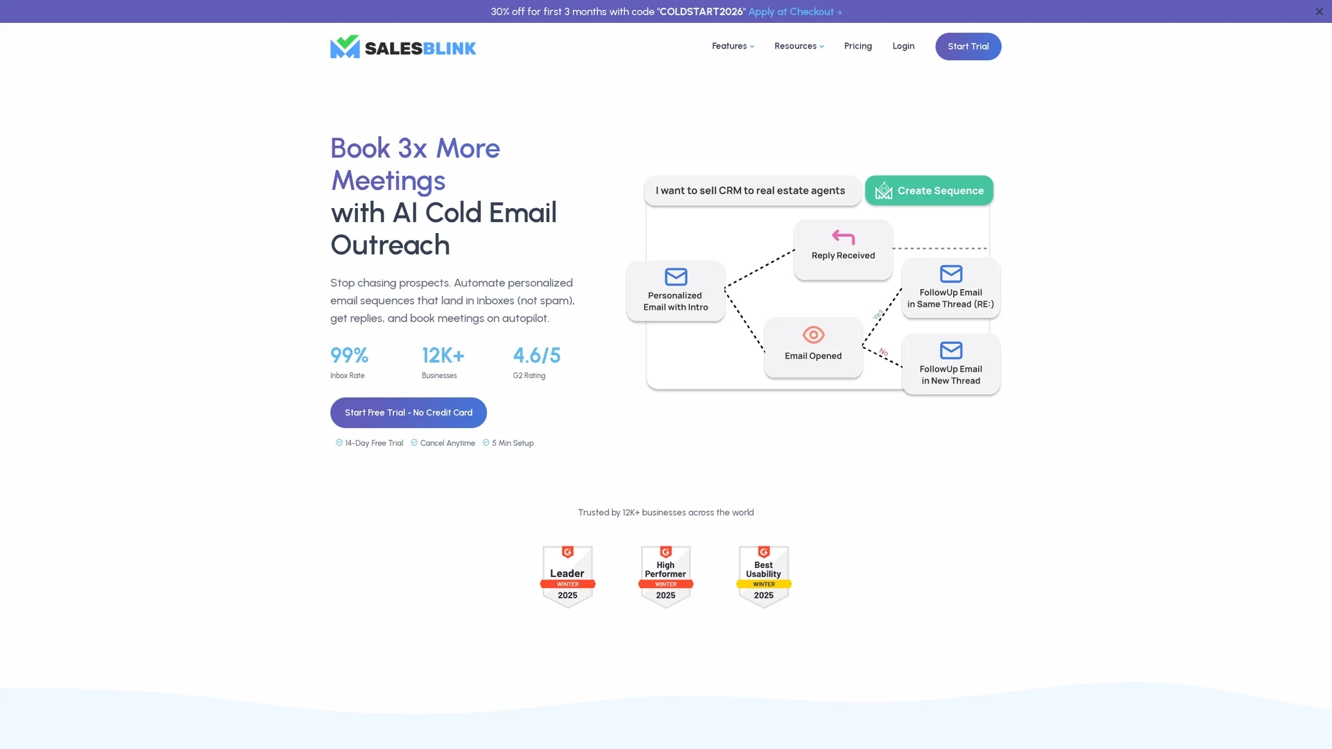 salesblink homepage