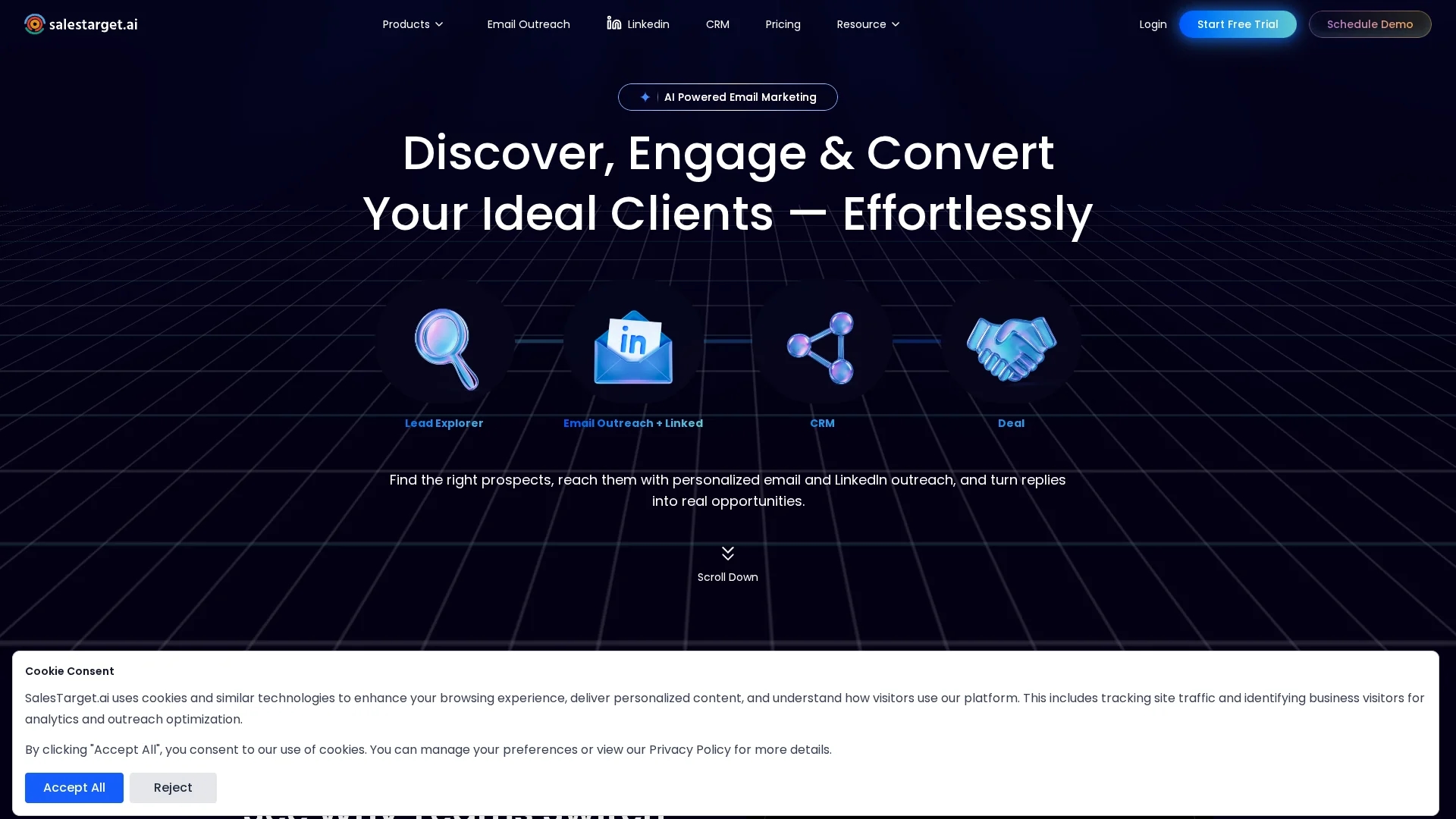 salestarget-ai homepage