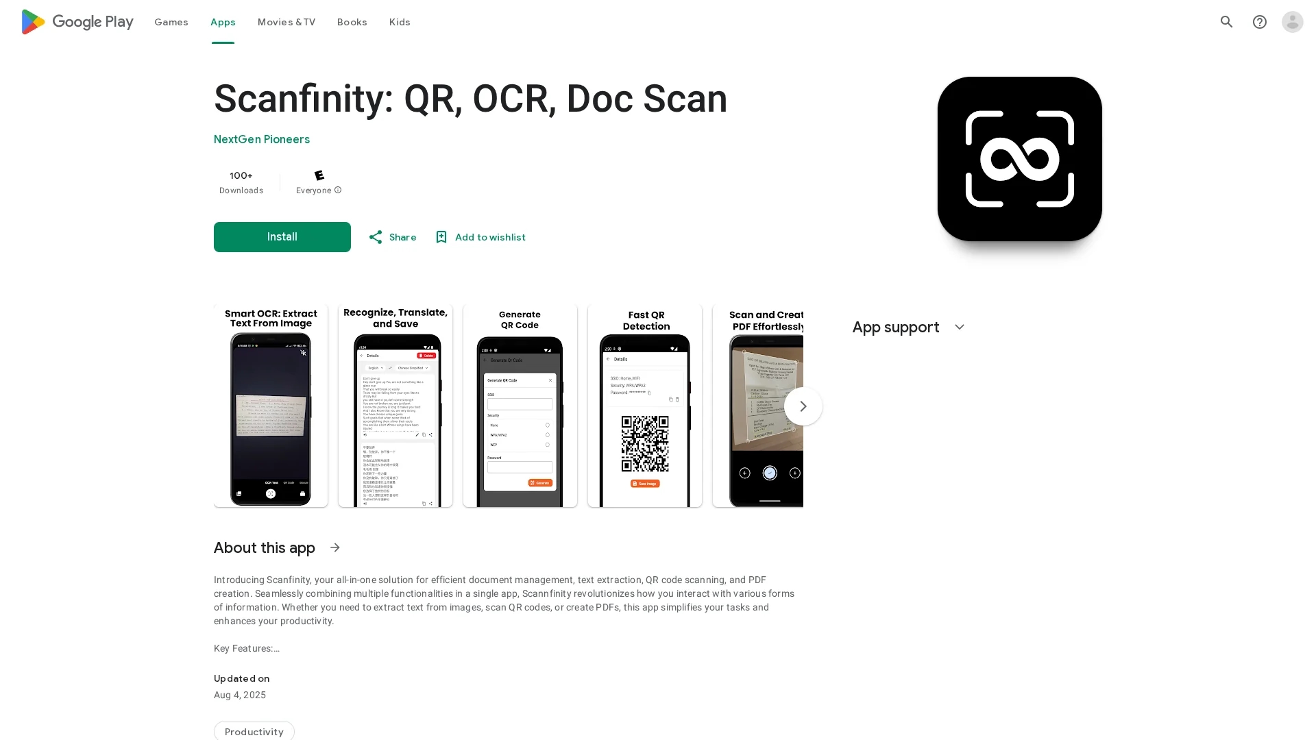 scanfinity homepage