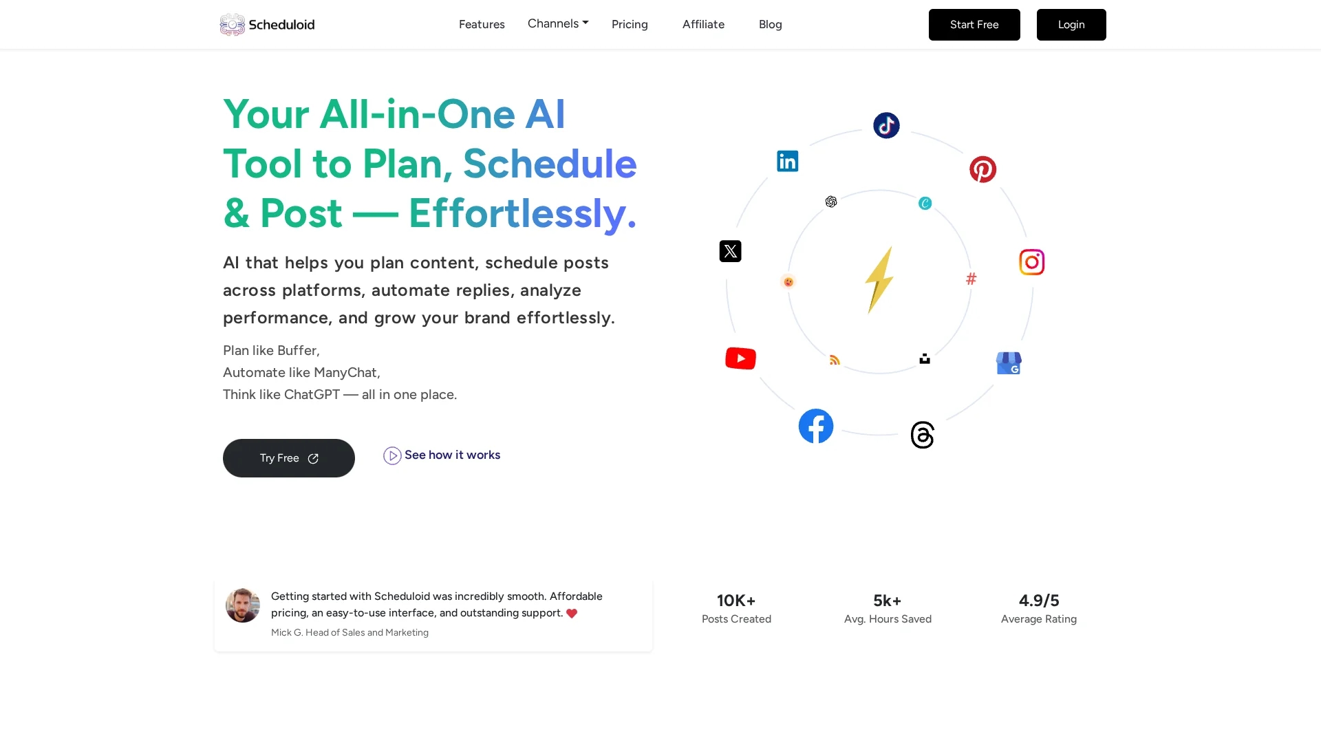 scheduloid homepage
