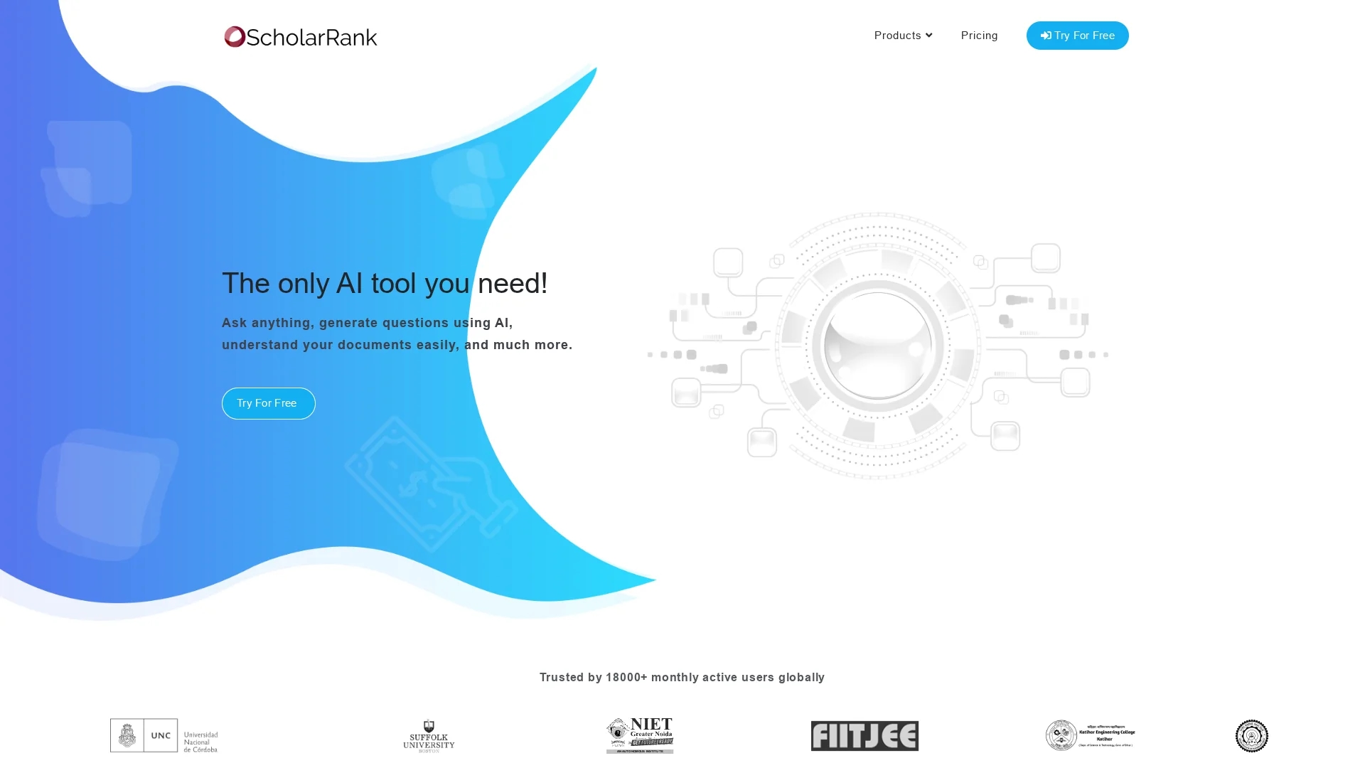 scholarrank homepage