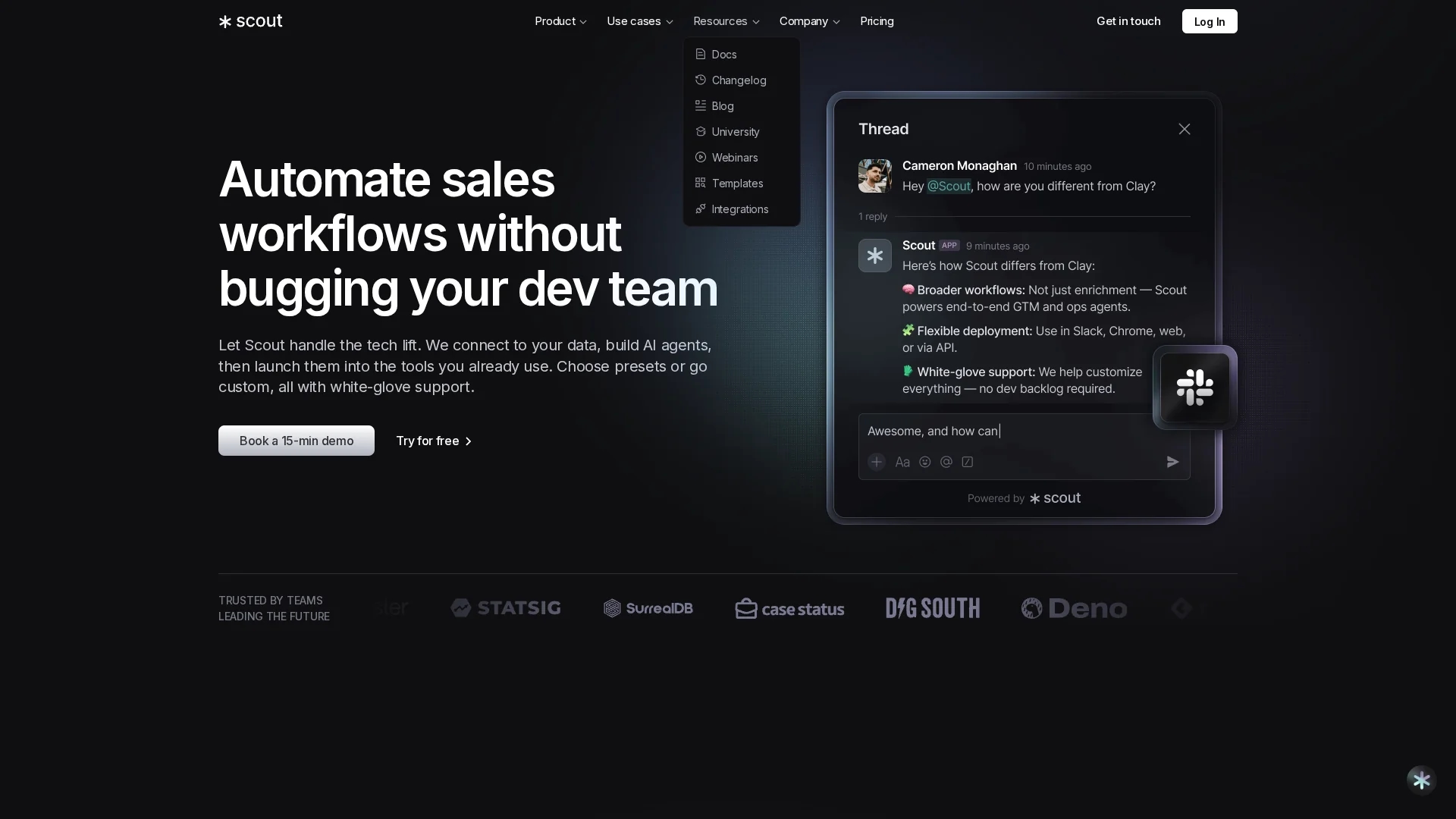 scout homepage