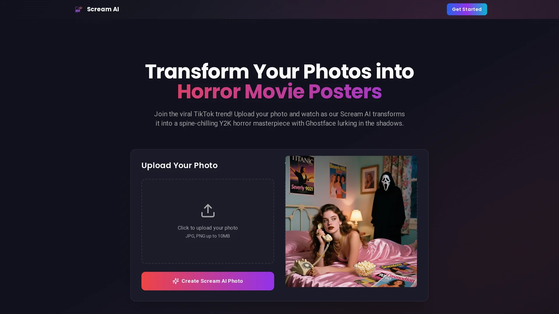 scream-ai homepage