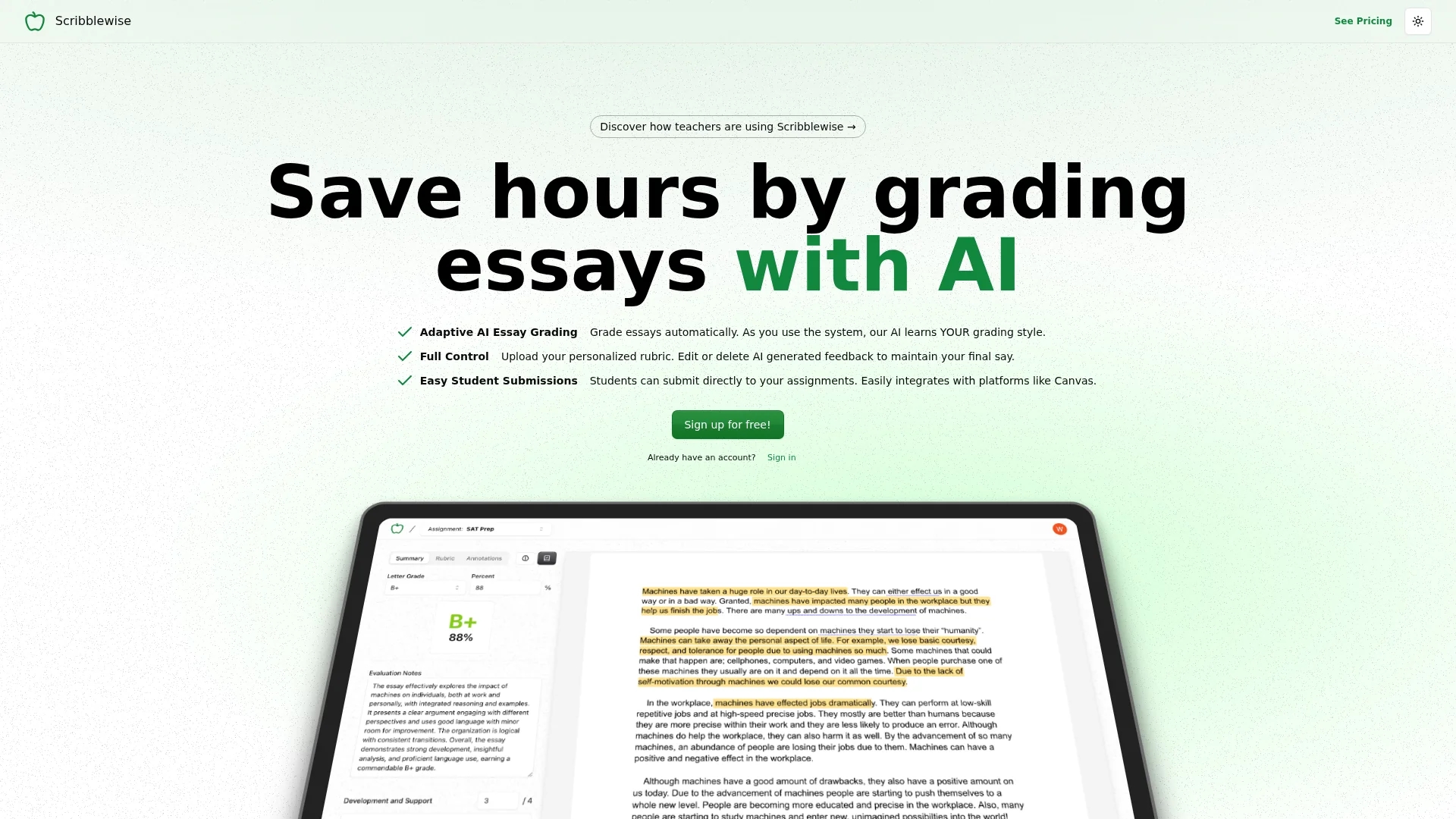 scribble-wise homepage