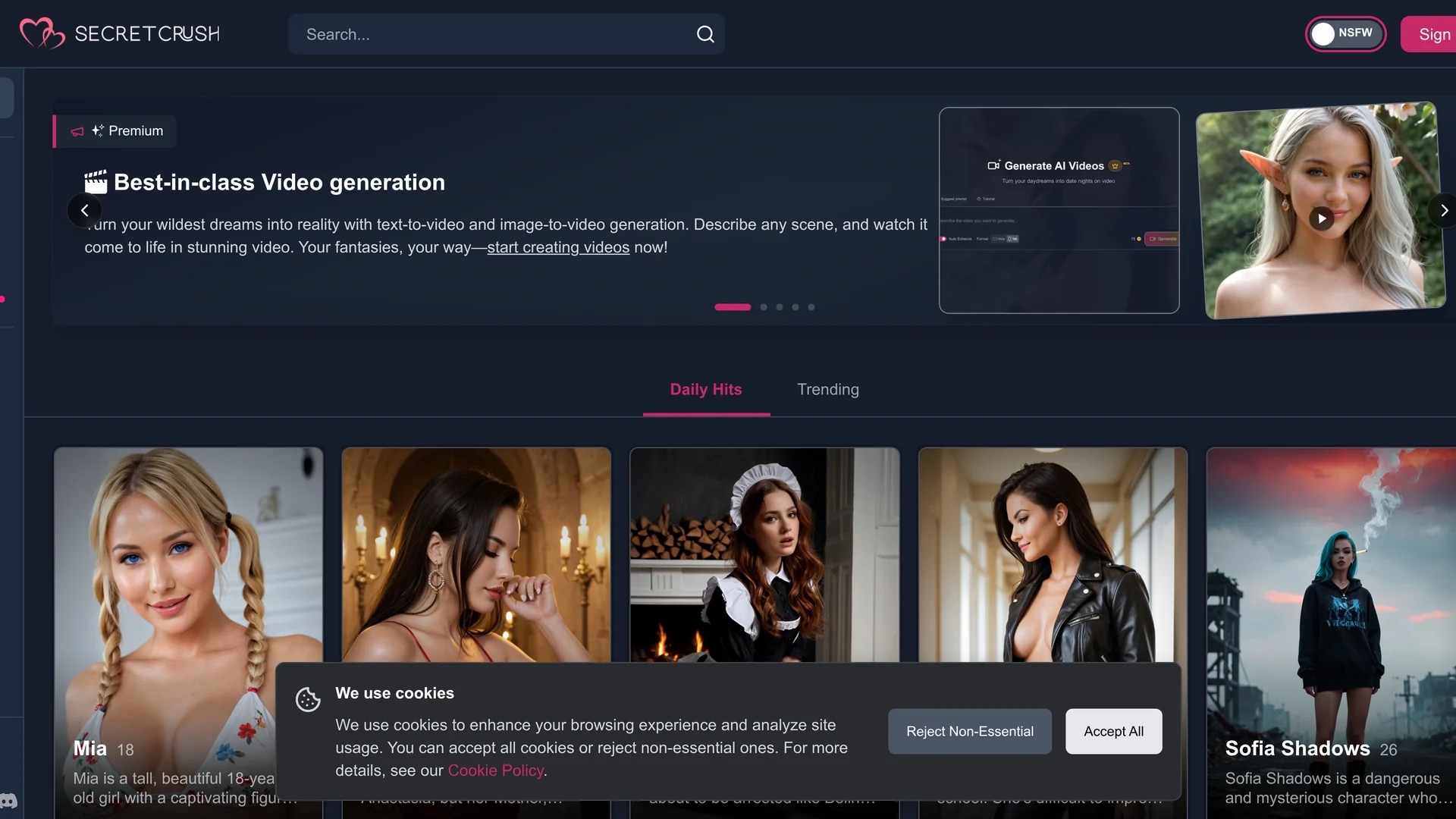 secretcrush-ai homepage