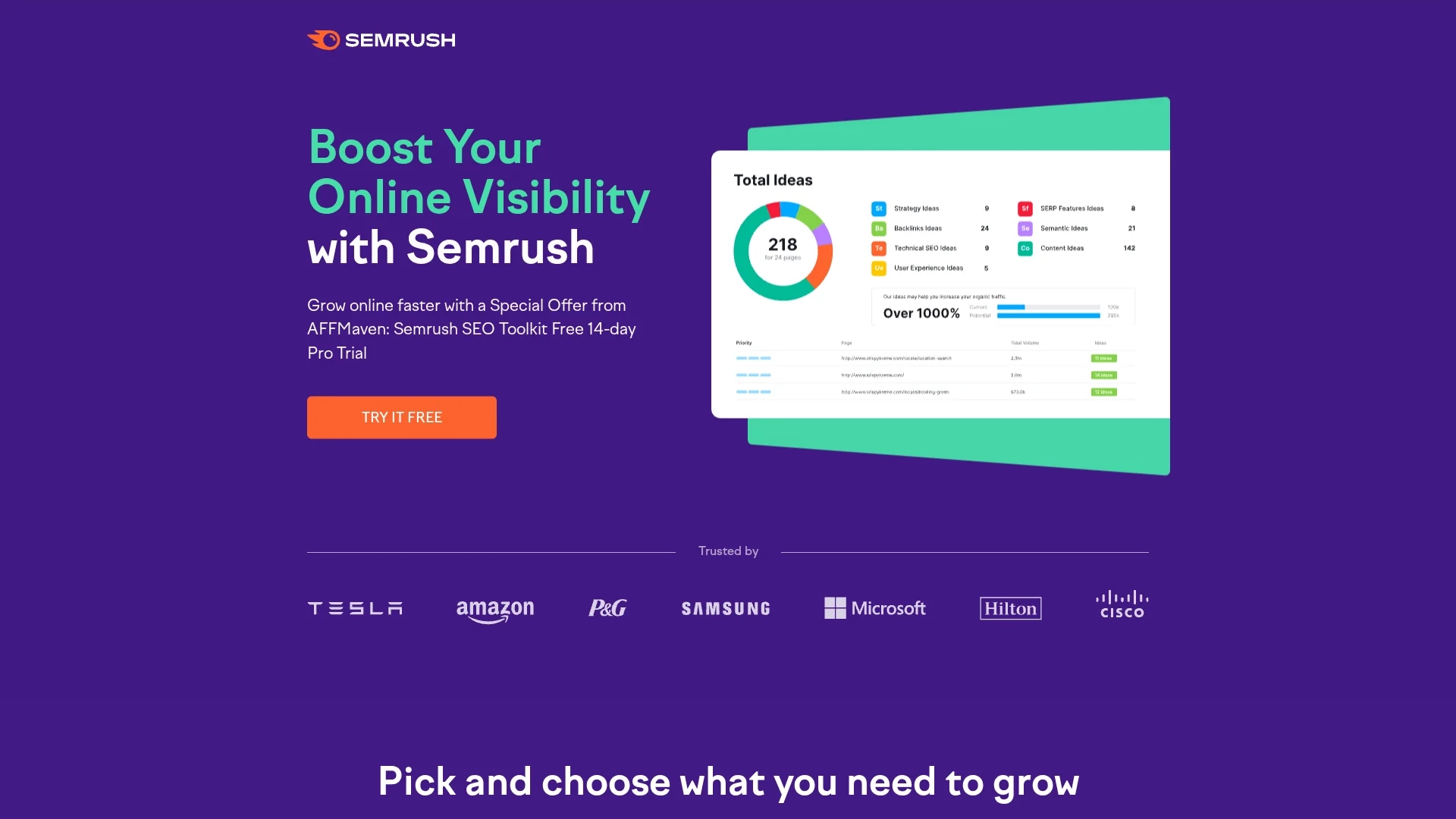 semrush-writing-assistant homepage