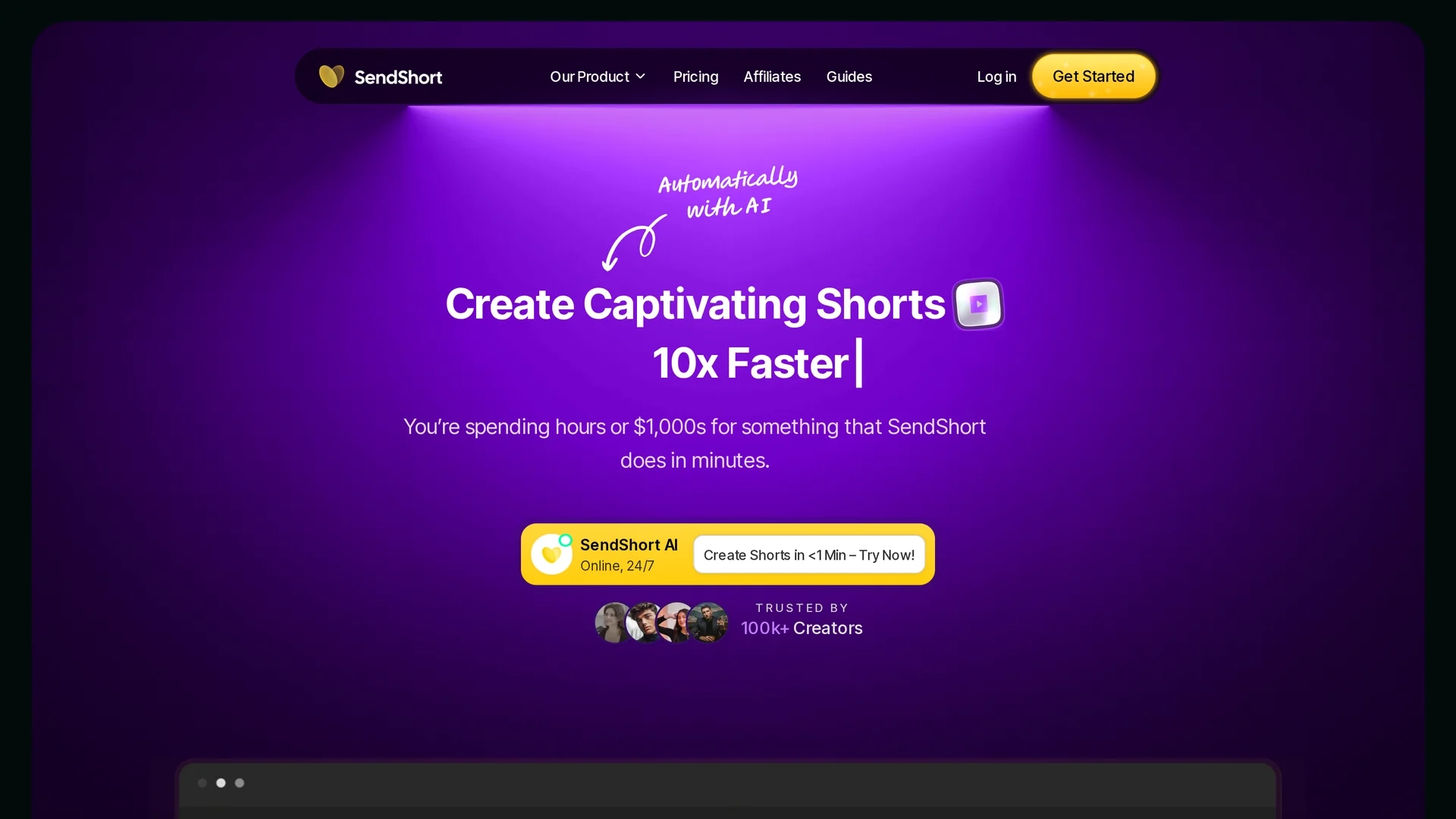 sendshort homepage