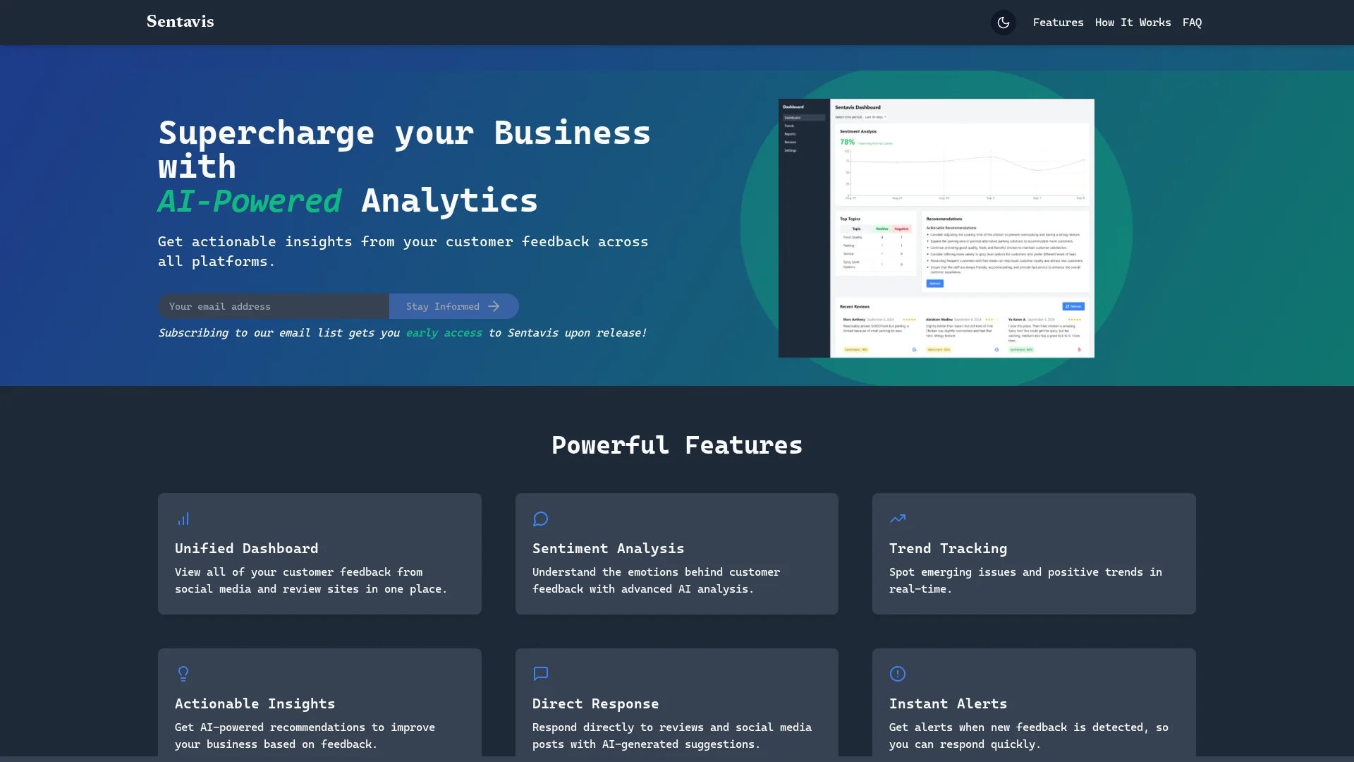 sentavis homepage