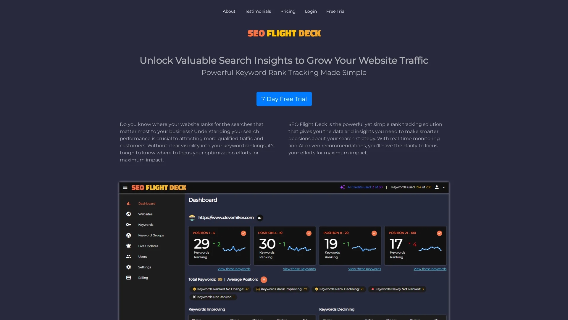 seo-flight-deck homepage