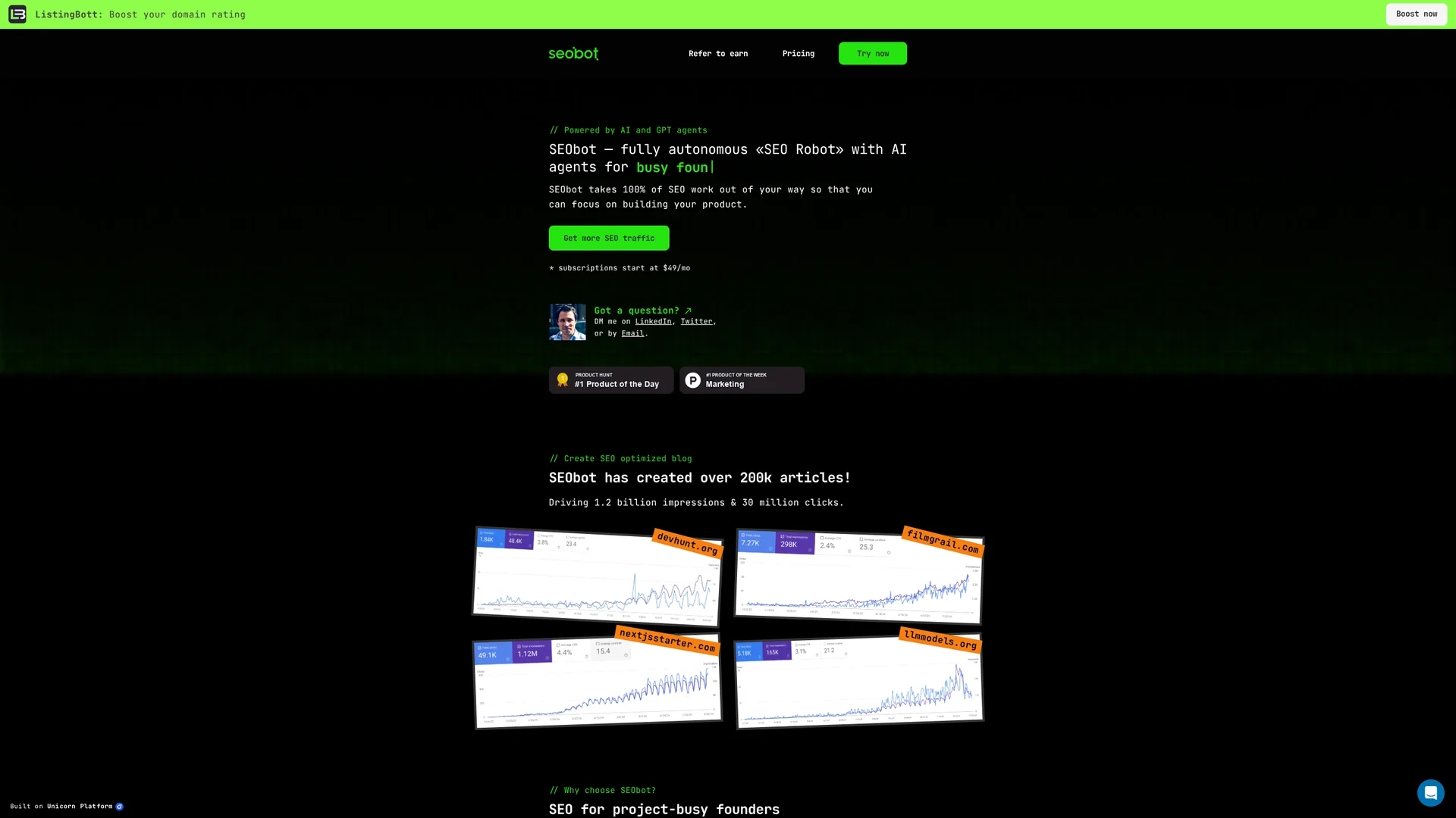 seobot homepage