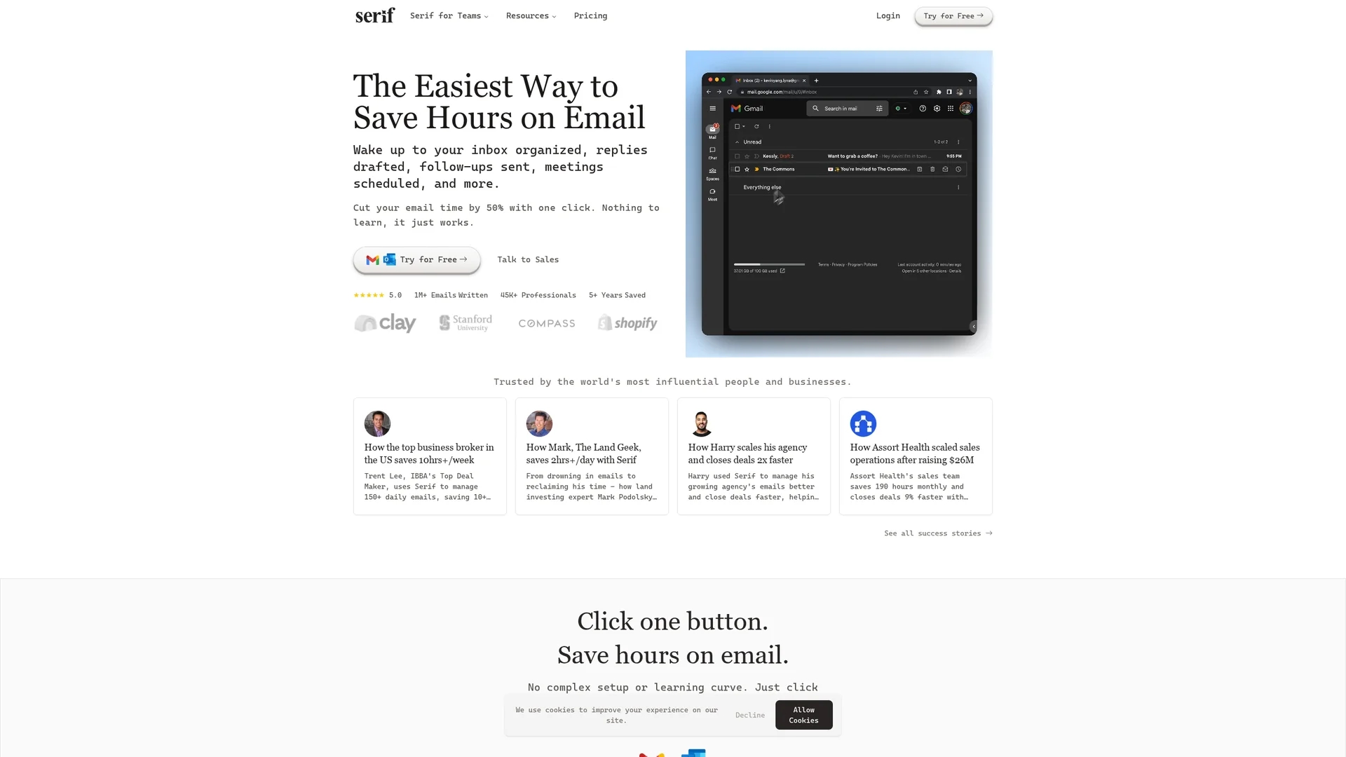 serif homepage