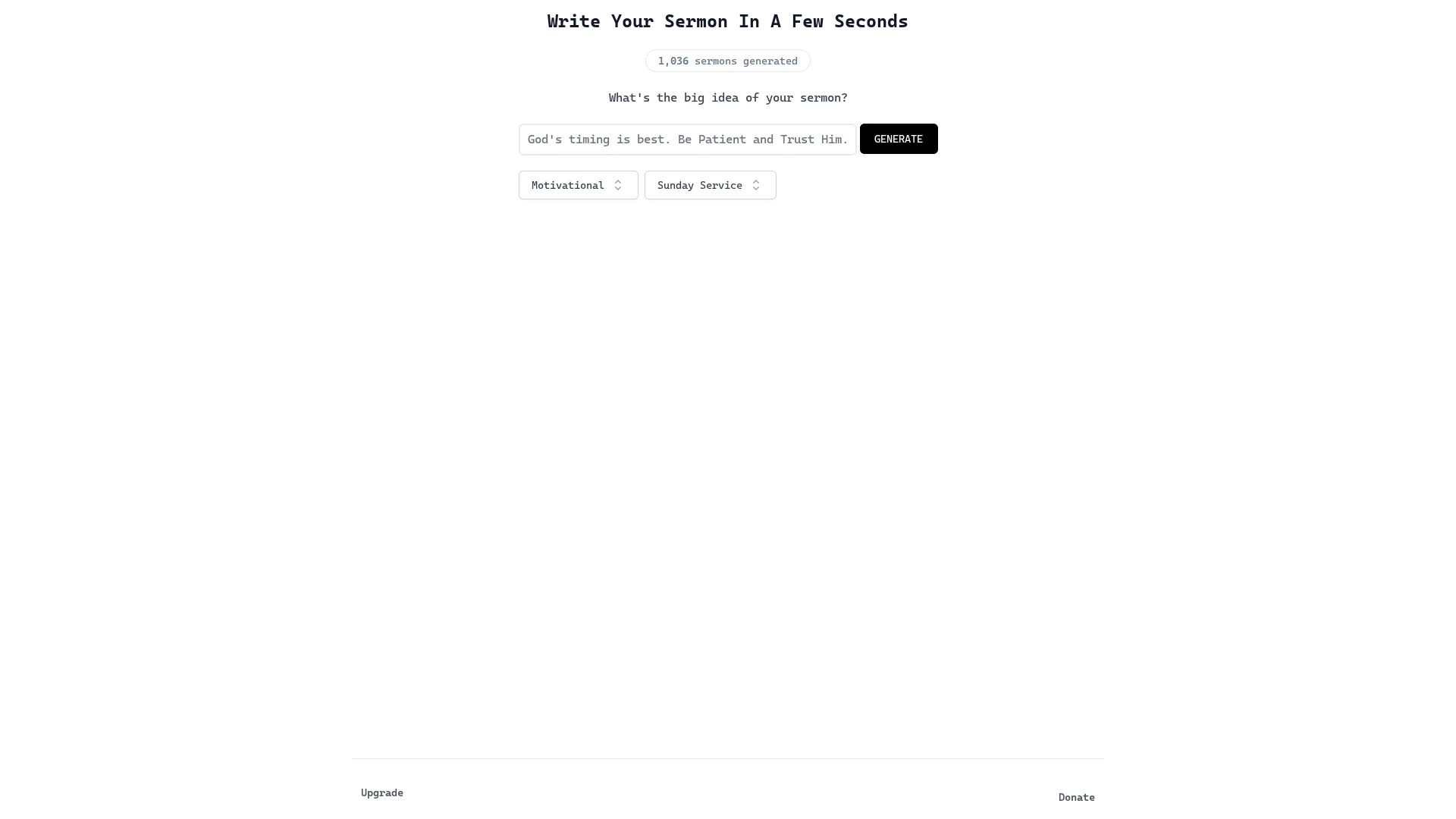 sermongpt homepage