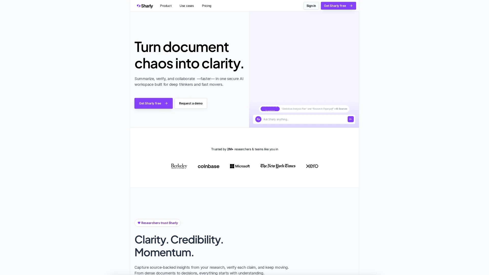 sharly-ai homepage