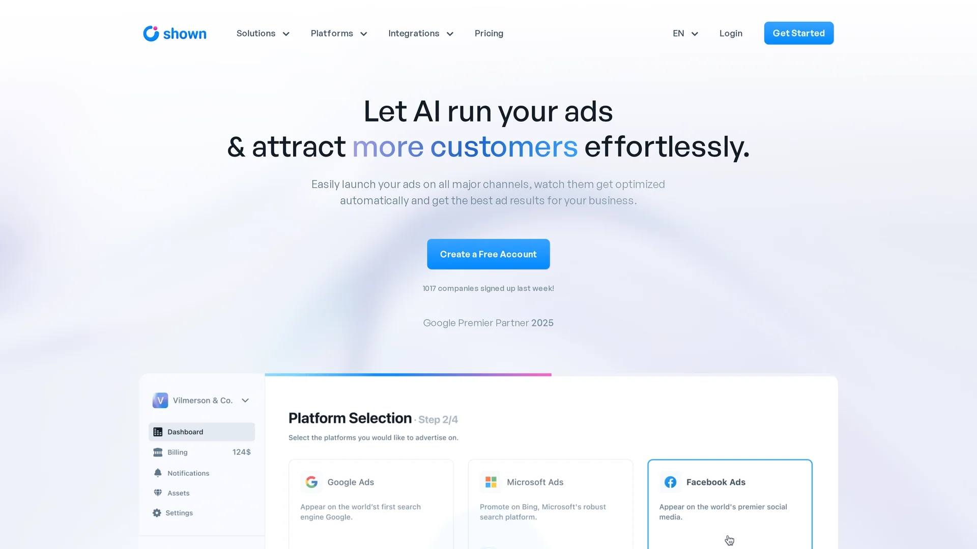 shown homepage