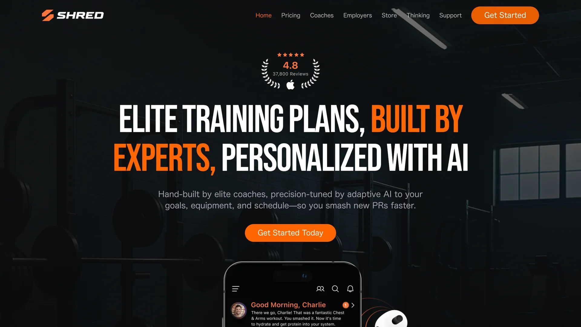 shred-home-gym-workouts homepage