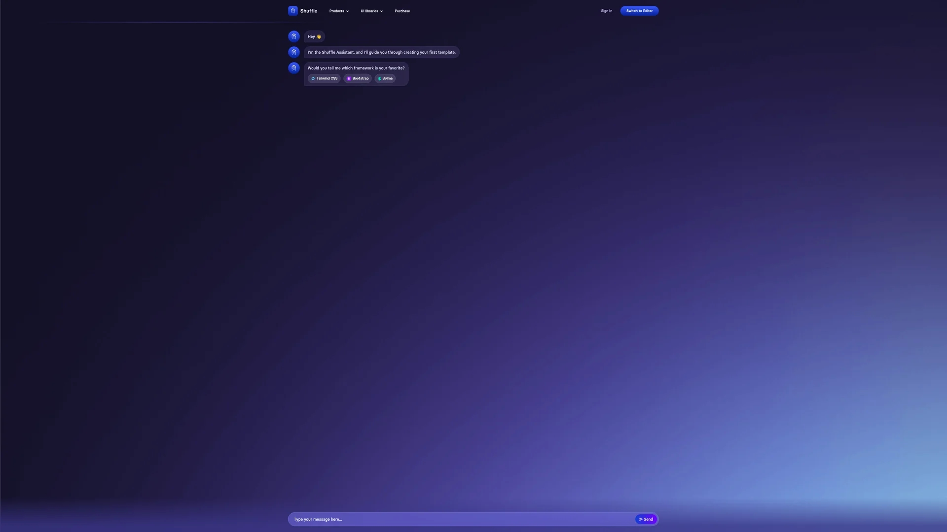 shuffle homepage