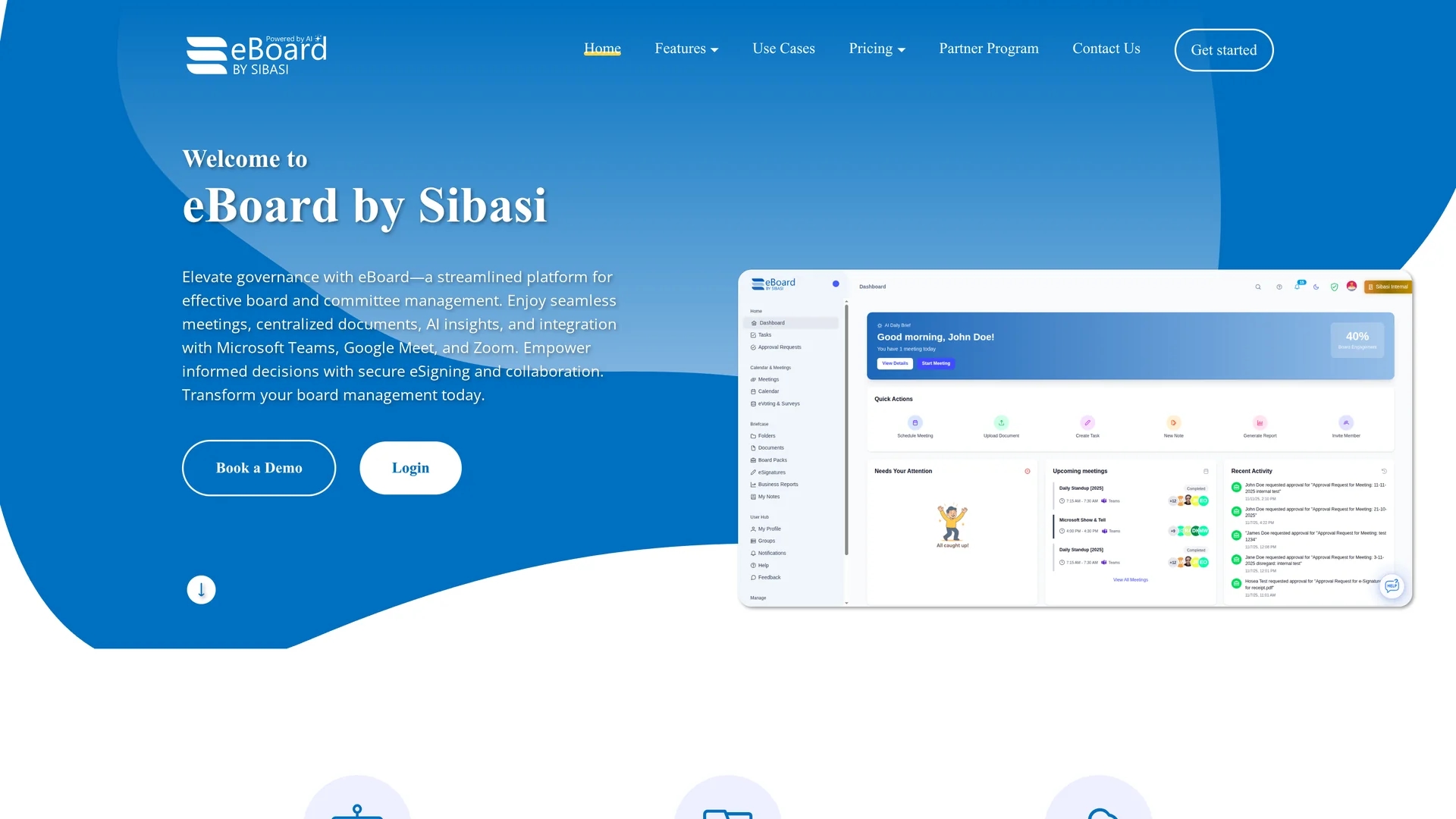 sibasi-eboard homepage