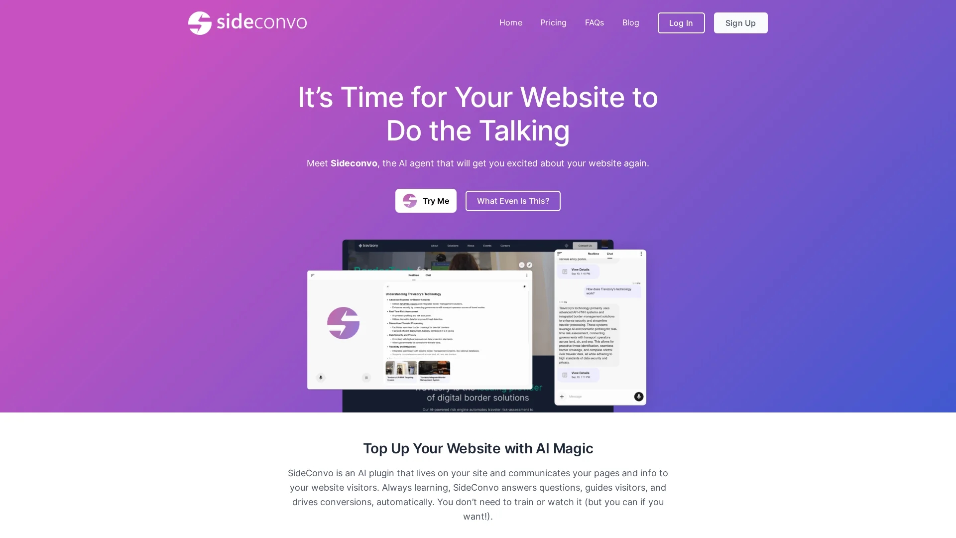 sideconvo-ai homepage