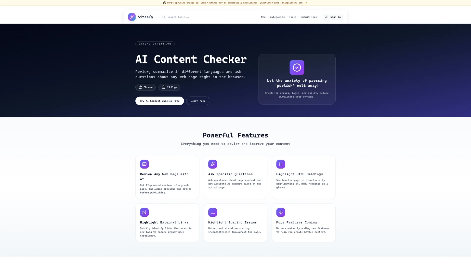 siteefy-content-checker homepage