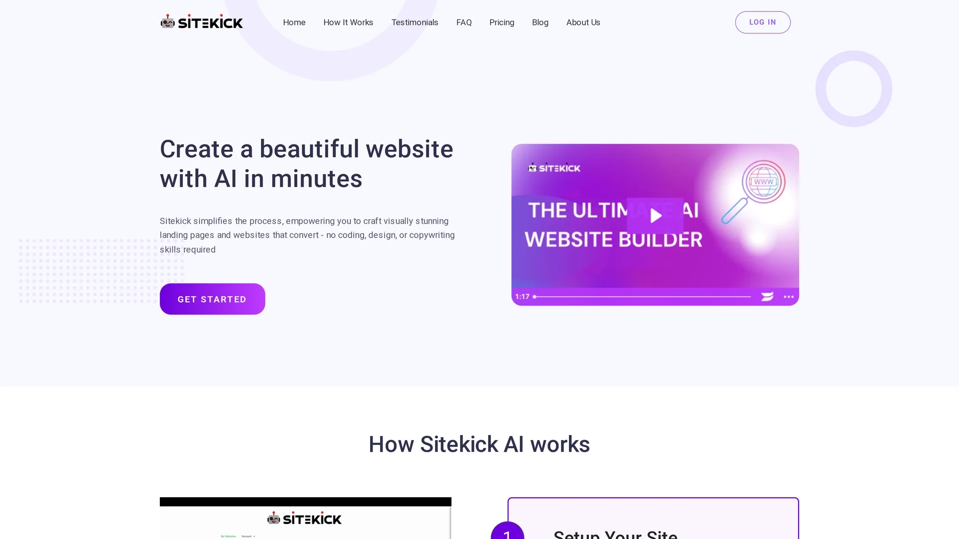 sitekick homepage