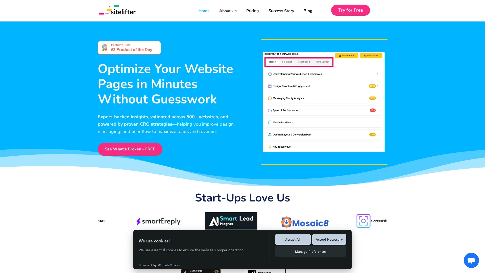 sitelifter-com homepage