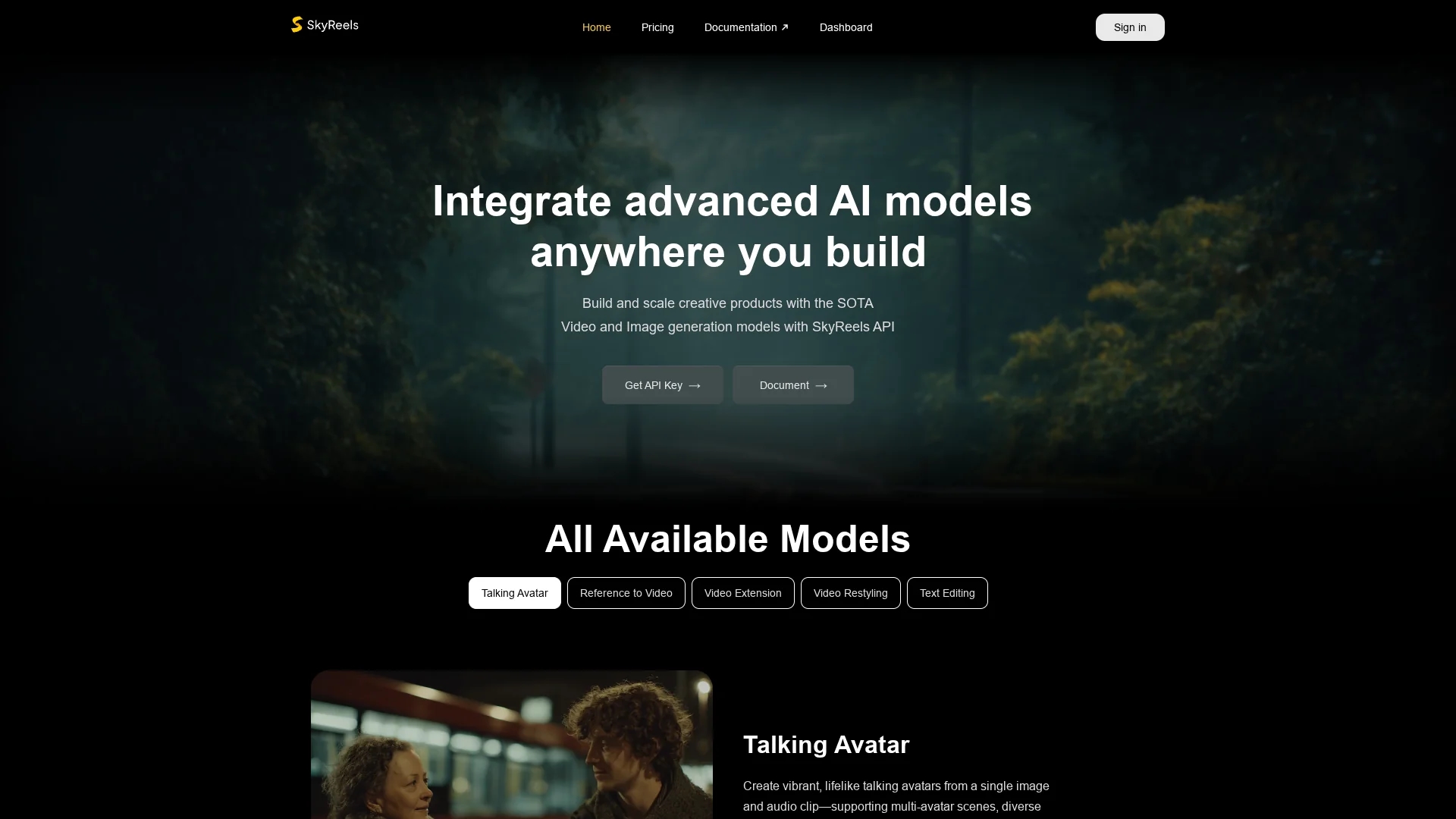 skyreels homepage