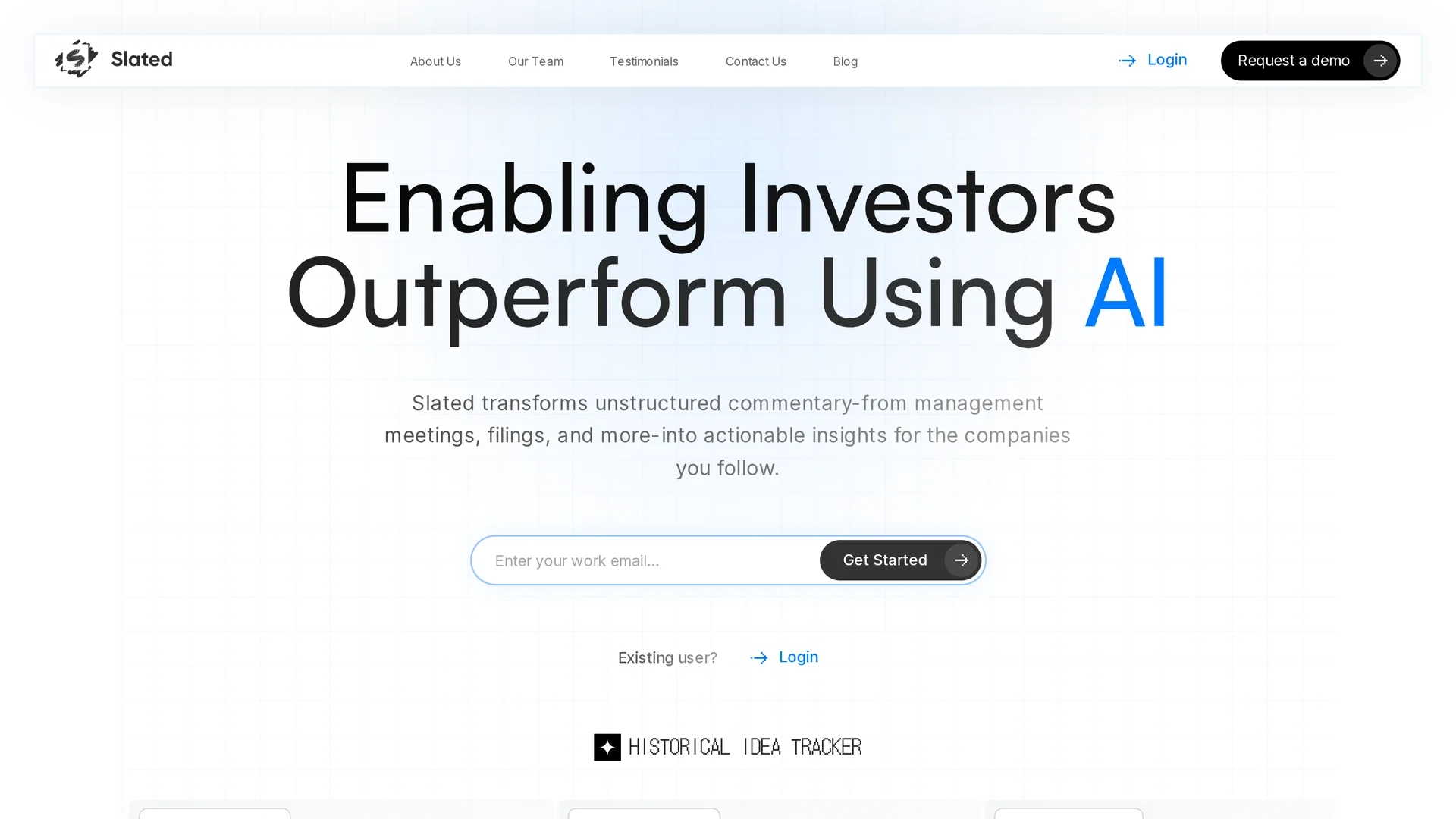 slated-ai homepage