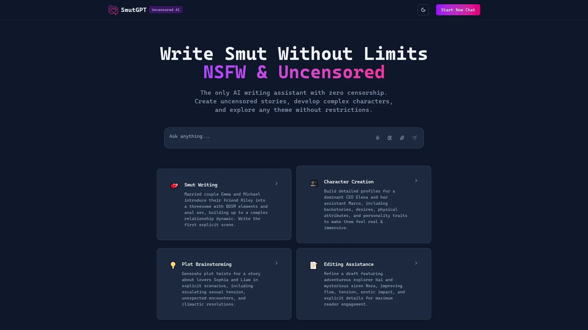 smutgpt-ai homepage