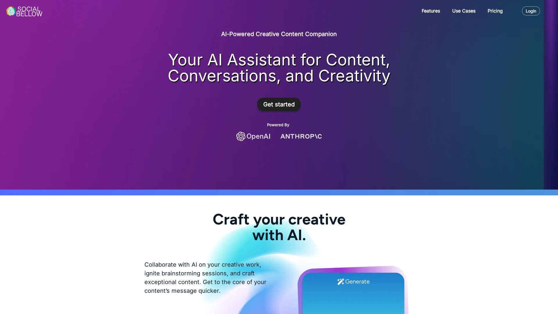 social-bellow homepage