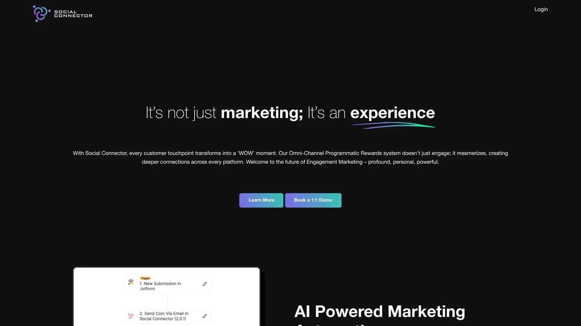 socialconnector-io homepage
