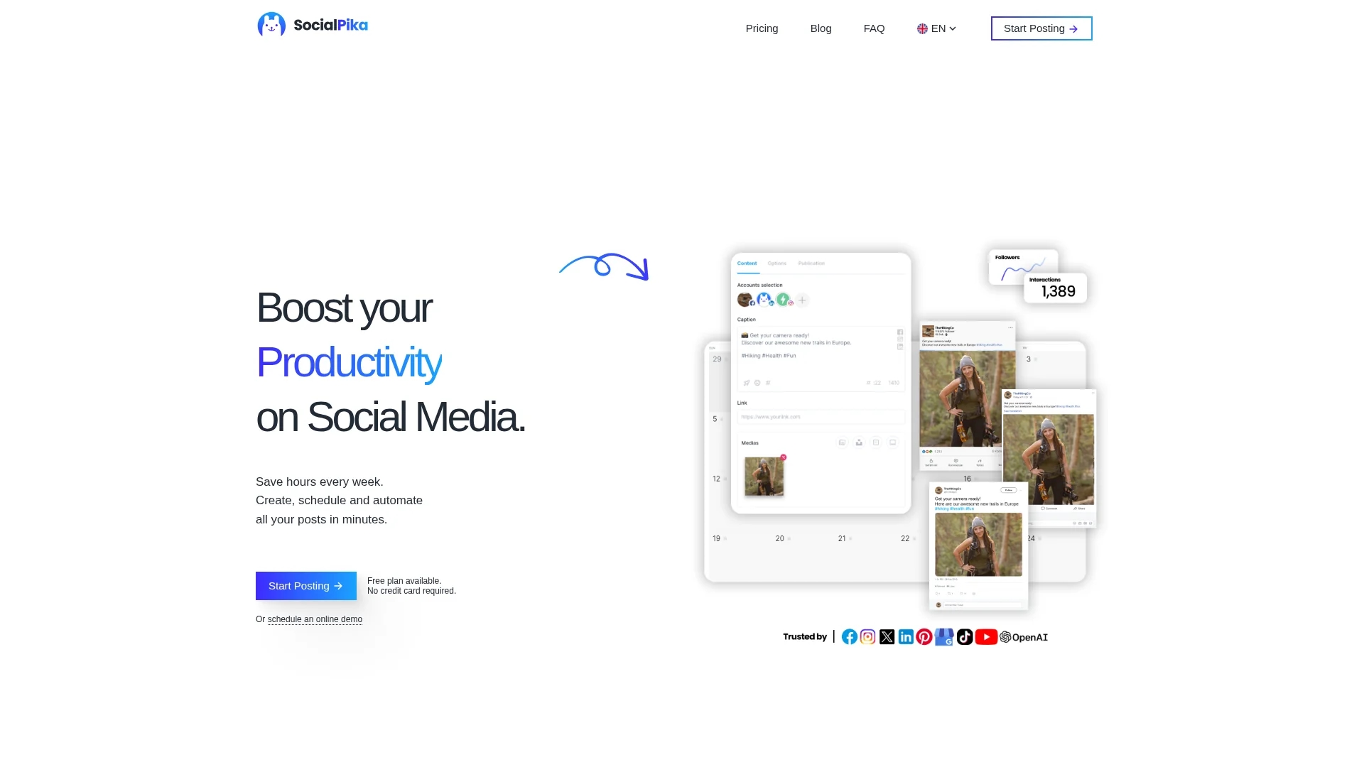 socialpika homepage