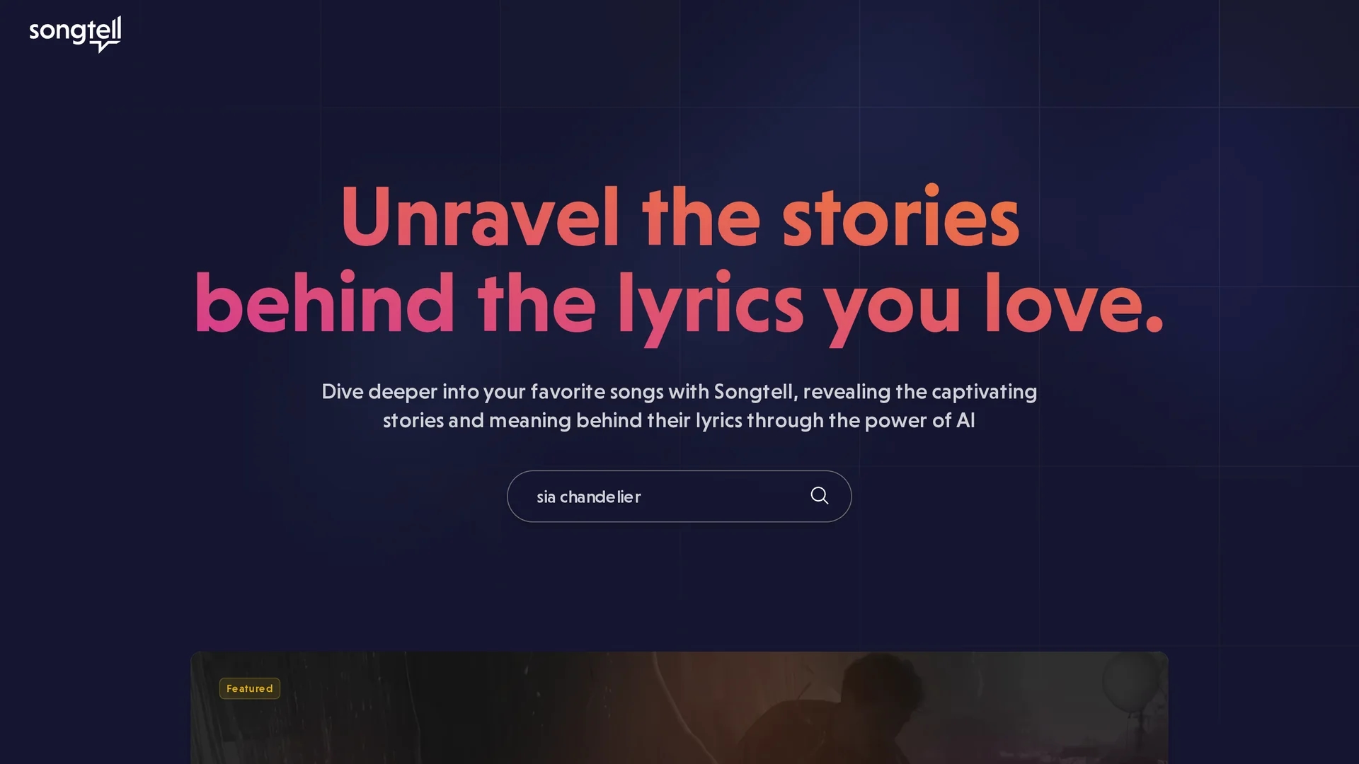 songtell homepage