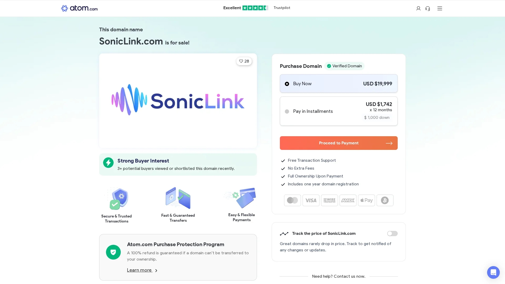 sonic-link homepage