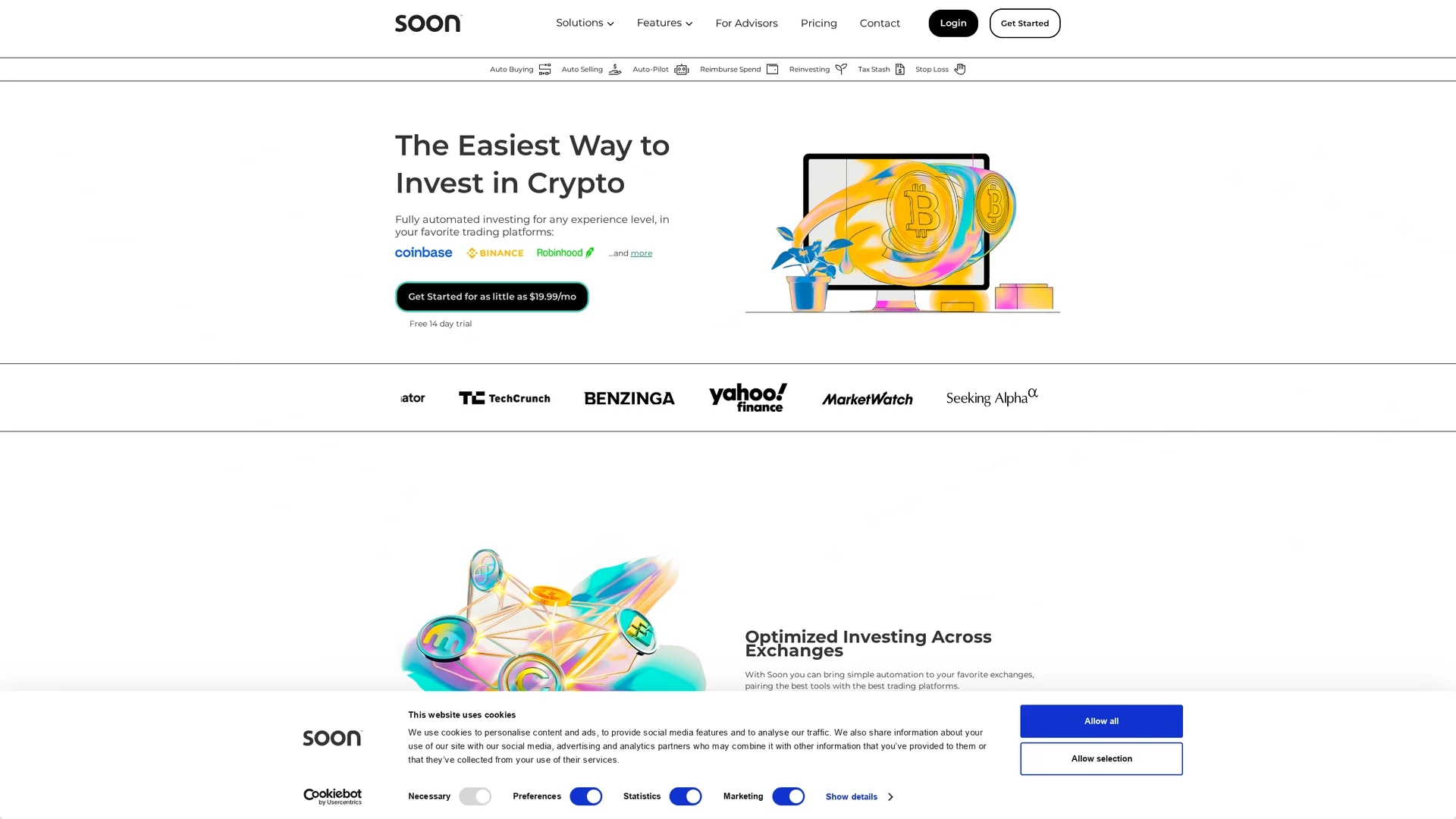 soon-app homepage