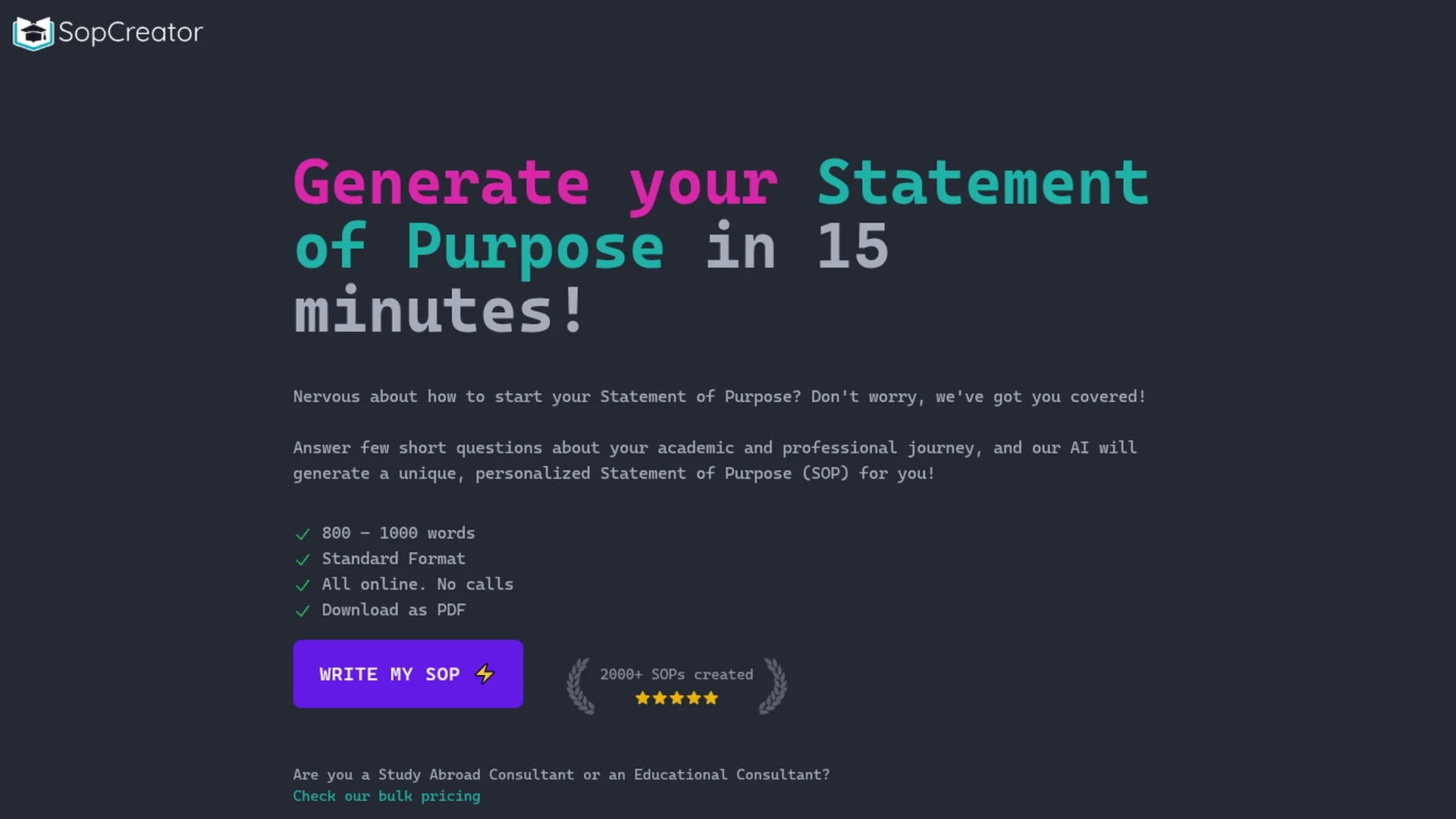 sopcreator homepage