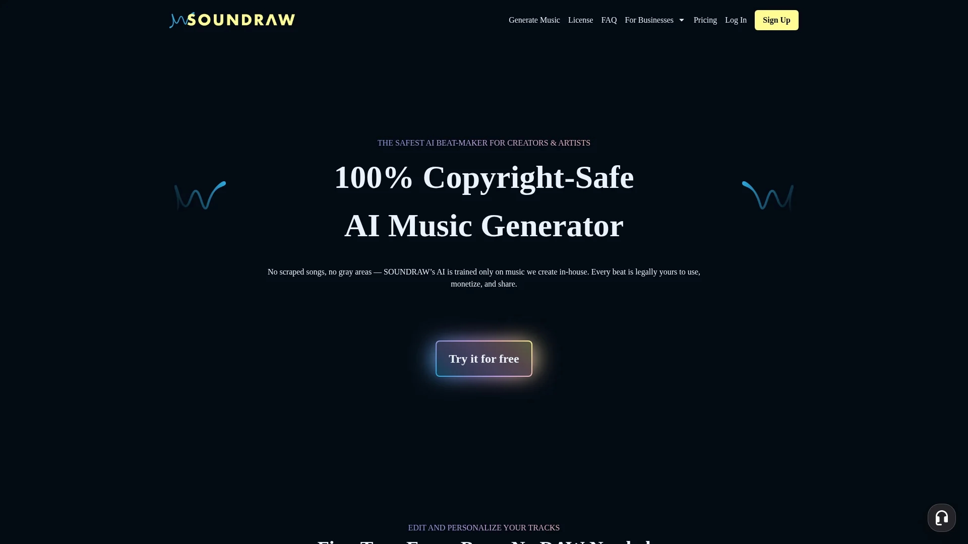 soundraw homepage