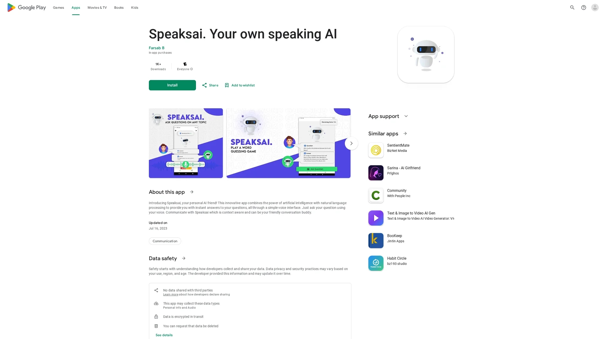 speaksai-talkerai homepage