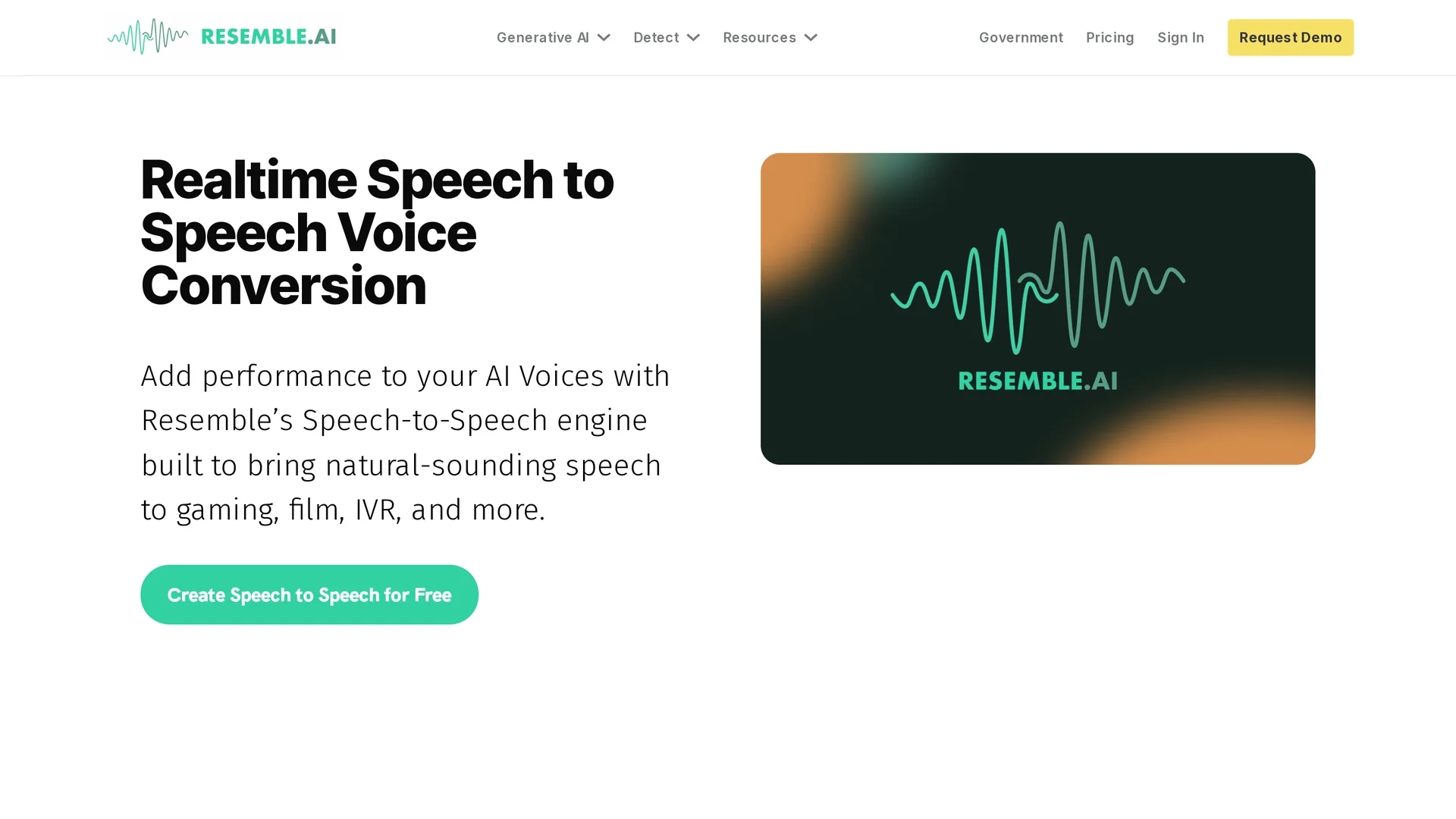 speech-to-speech homepage
