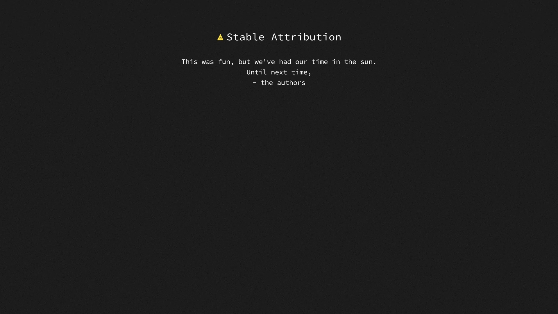 stable-attribution homepage