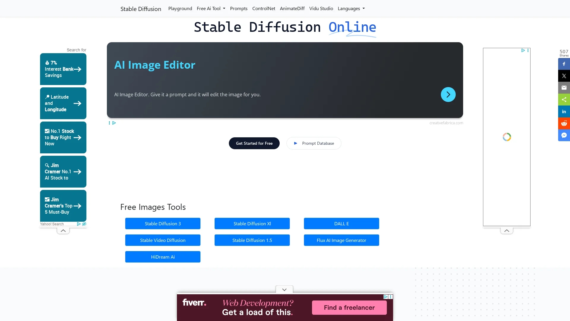 stable-diffusion-online homepage