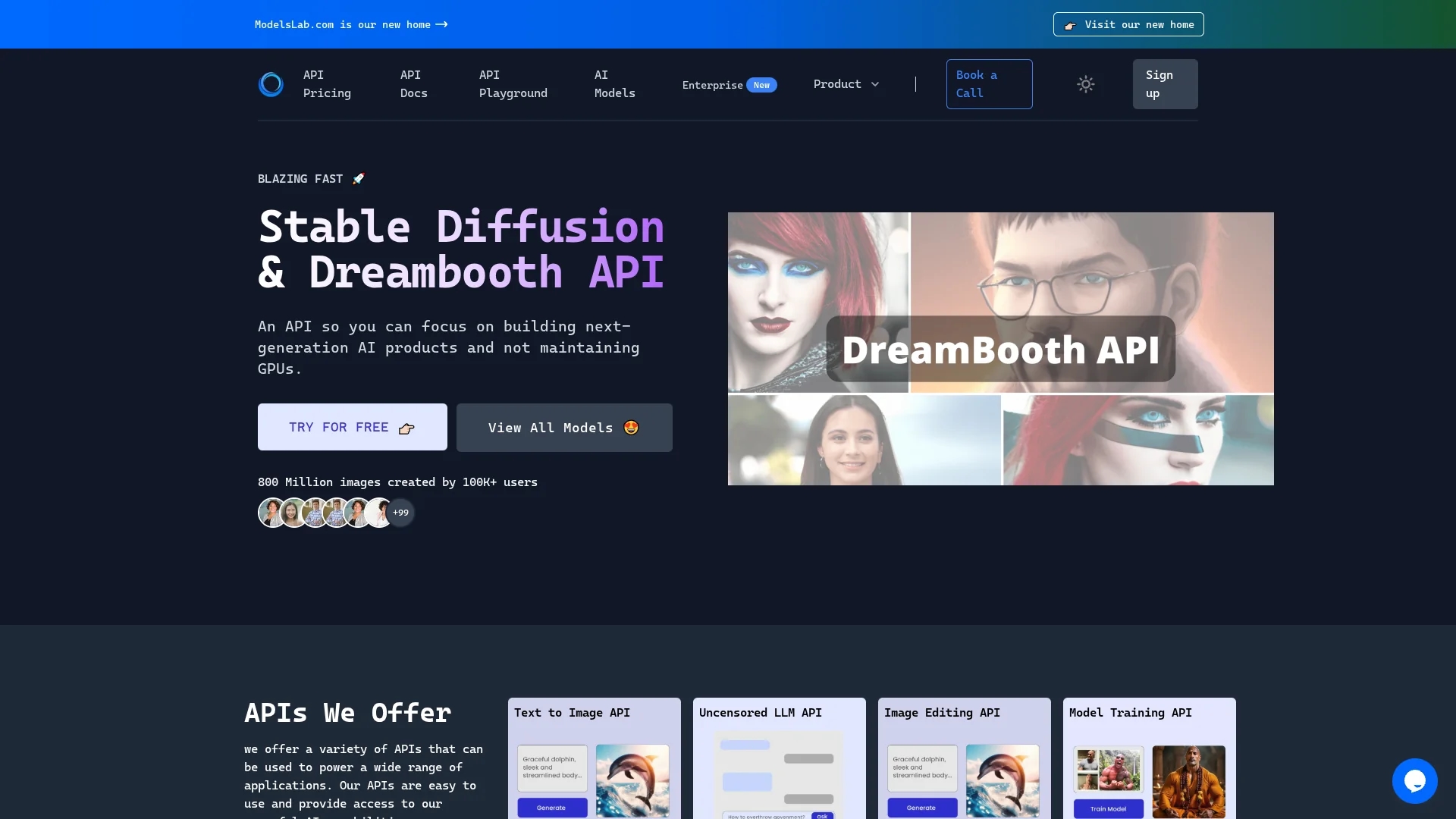 stablediffusion-api homepage